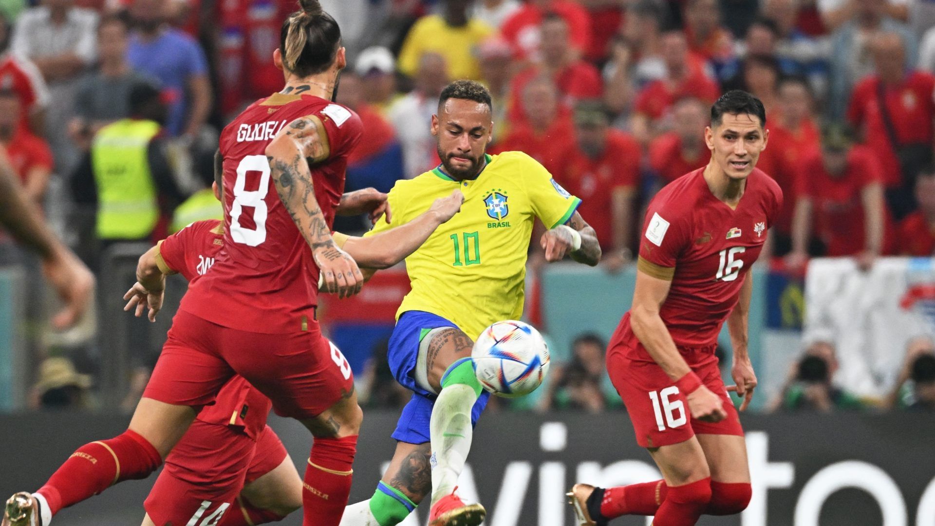 Neymar, Brasil x Sérvia, Copa do Mundo 2022