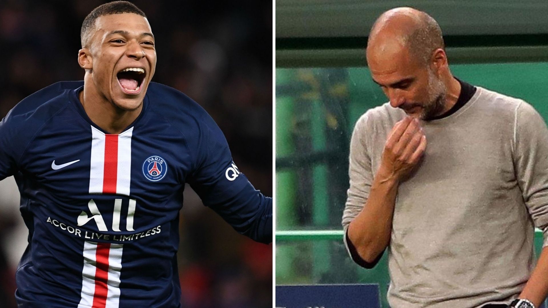 Mbappé y Guardiola, PSG y Manchester City
