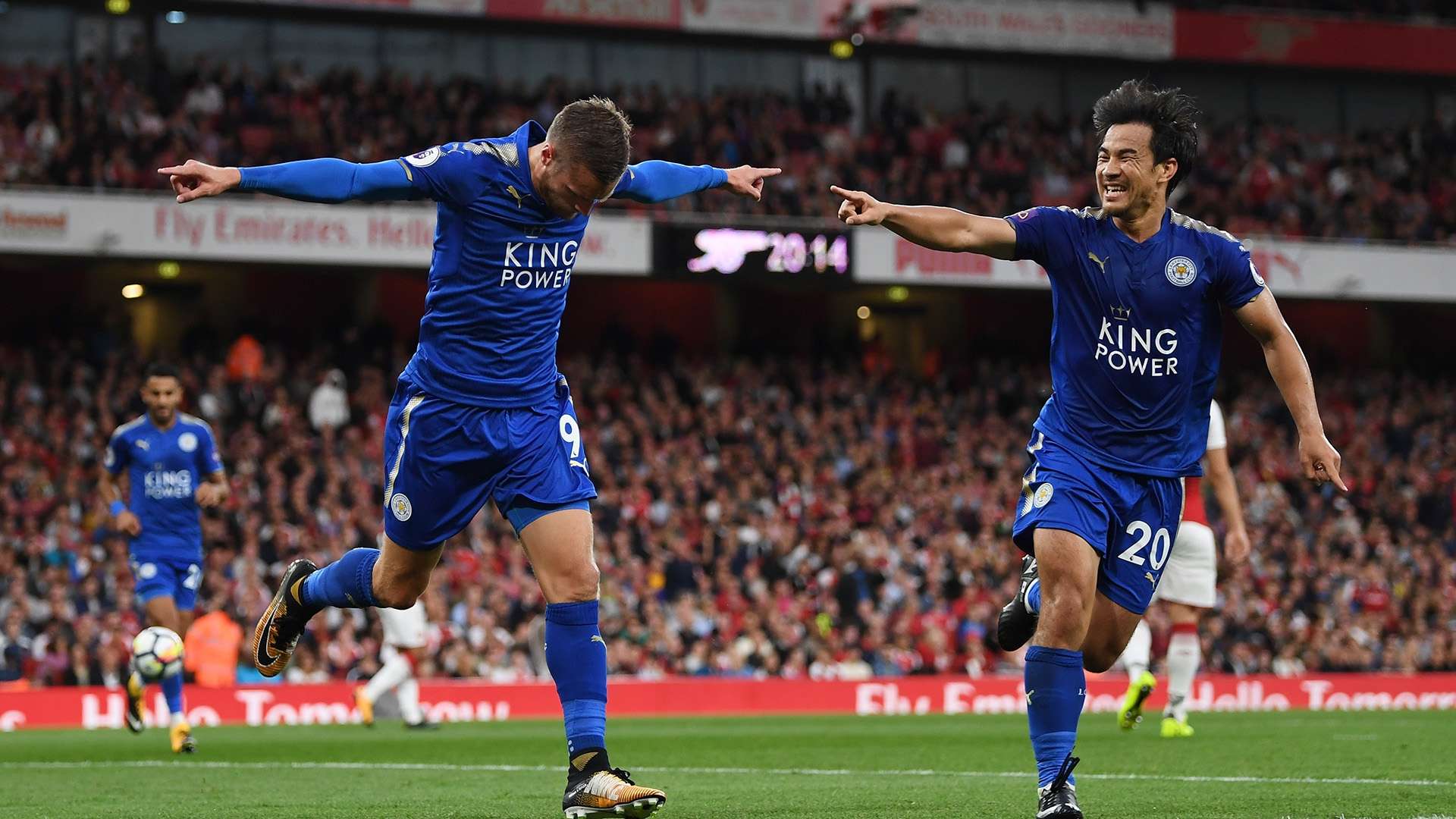 Jamie Vardy Shinji Okazaki Arsenal Leicester City Premier League