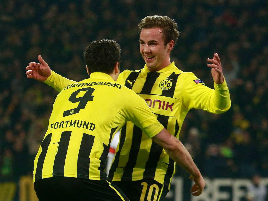 ROBERT LEWANDOWSKI MARIO GOTZE BORUSSIA DORTMUND SHAKHTAR DONEZK CHAMPIONS LEAGUE 03052013