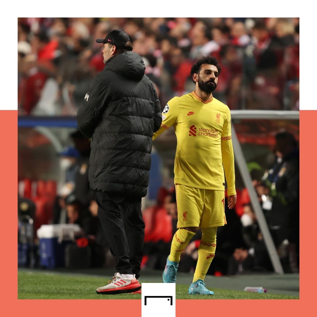 Mohamed Salah Jurgen Klopp Liverpool Benfica Champions League 2021-22 GFX