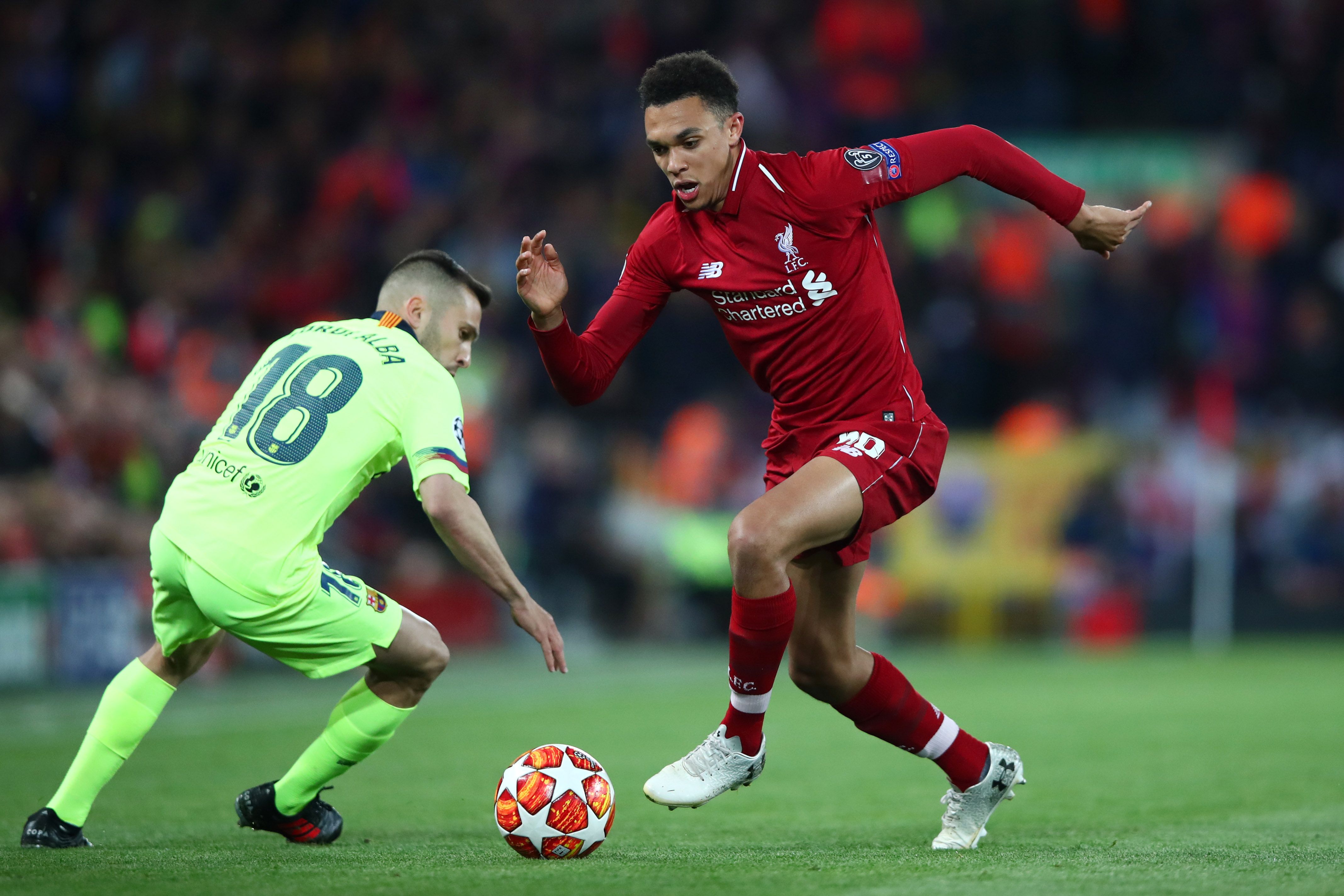 Jordi Alba Trent Alexander Arnold Liverpool Barcelona UEFA Champions League 05/07/19