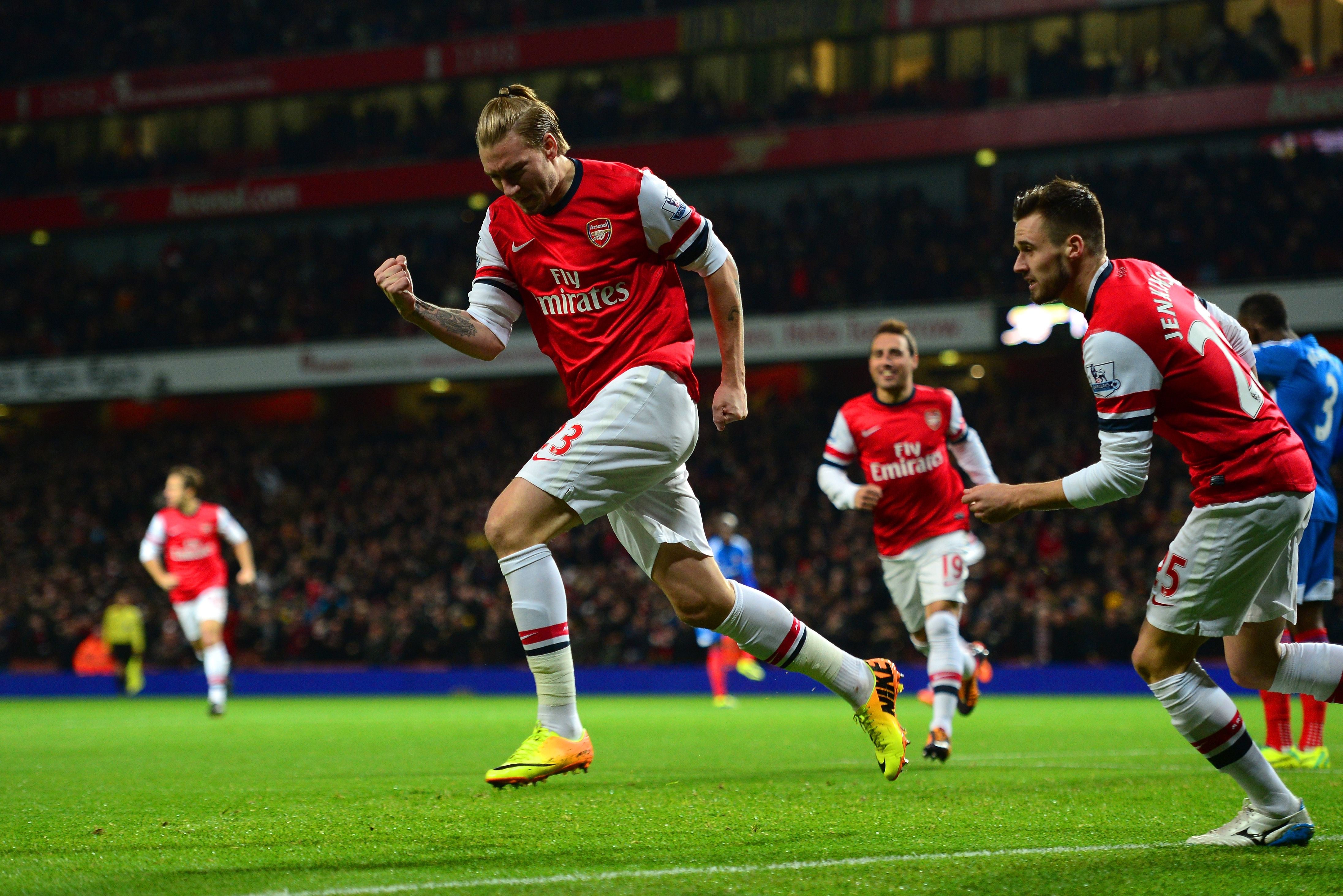 Arsenal striker Nicklas Bendtner