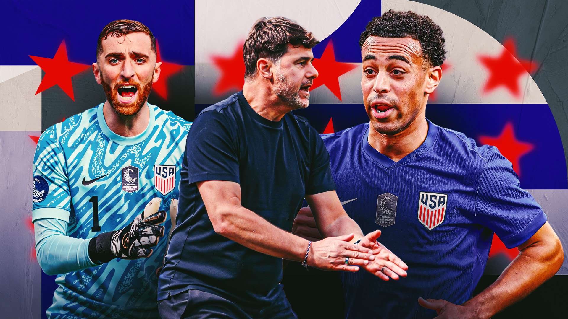 Mauricio Pochettino, Tyler Adams, Matt Turner USMNT