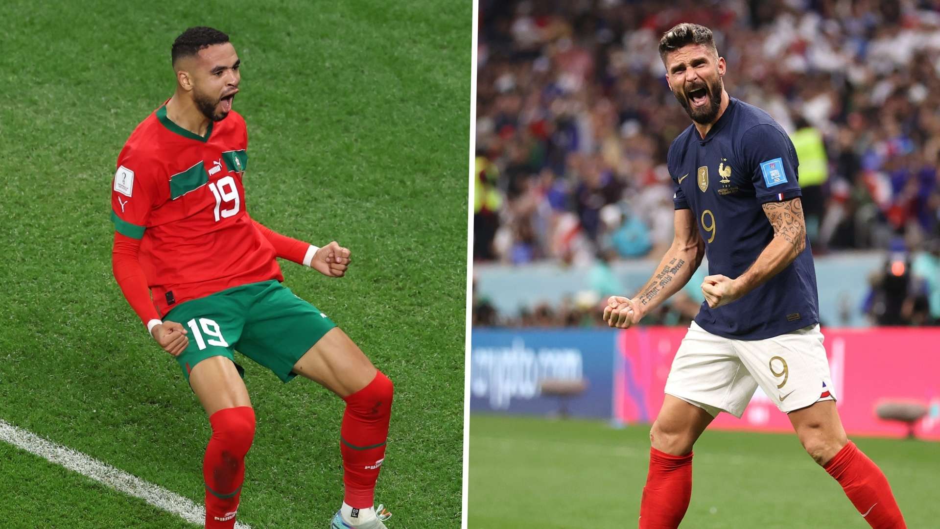 Youssef En-Nesyri, Olivier Giroud : Morocco - France : World Cup 2022