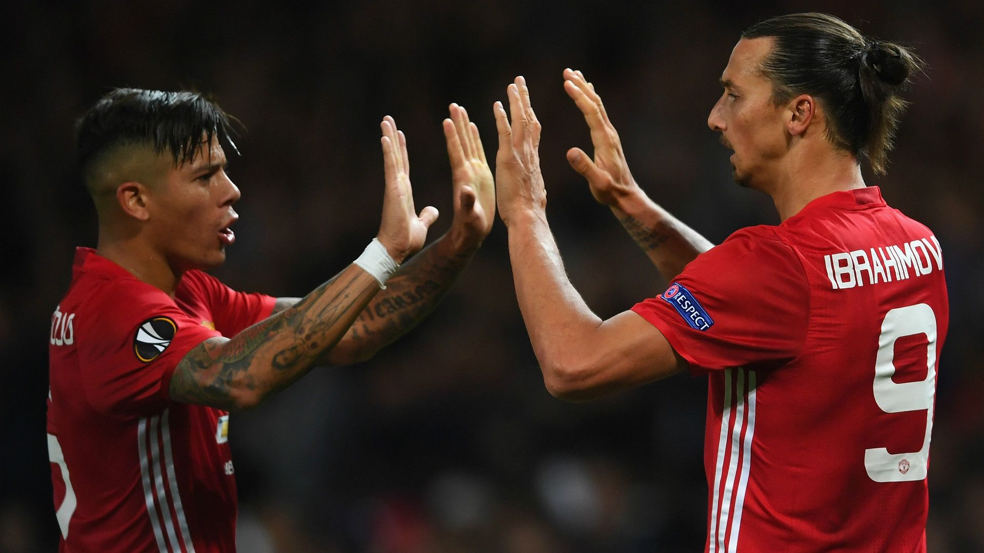 MARCOS ROJO ZLATAN IBRAHIMOVIC MANCHESTER UNITED
