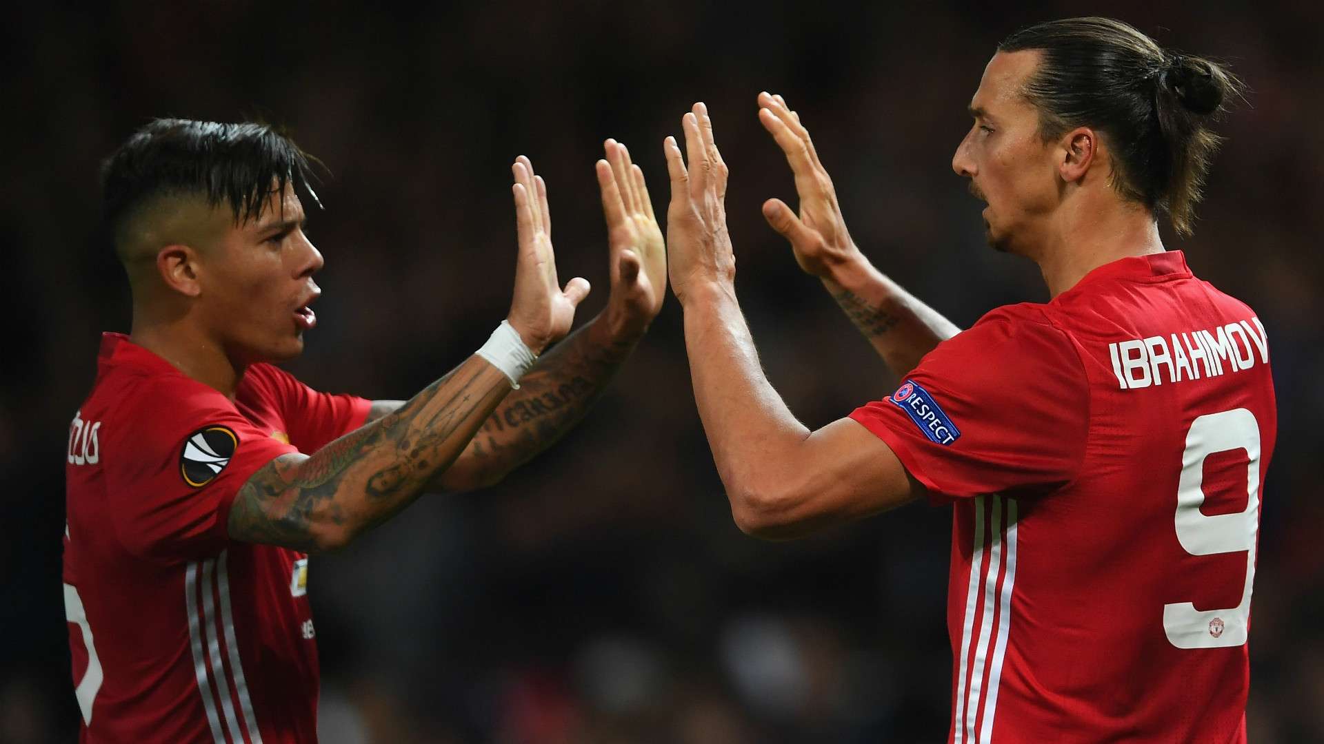 MARCOS ROJO ZLATAN IBRAHIMOVIC MANCHESTER UNITED
