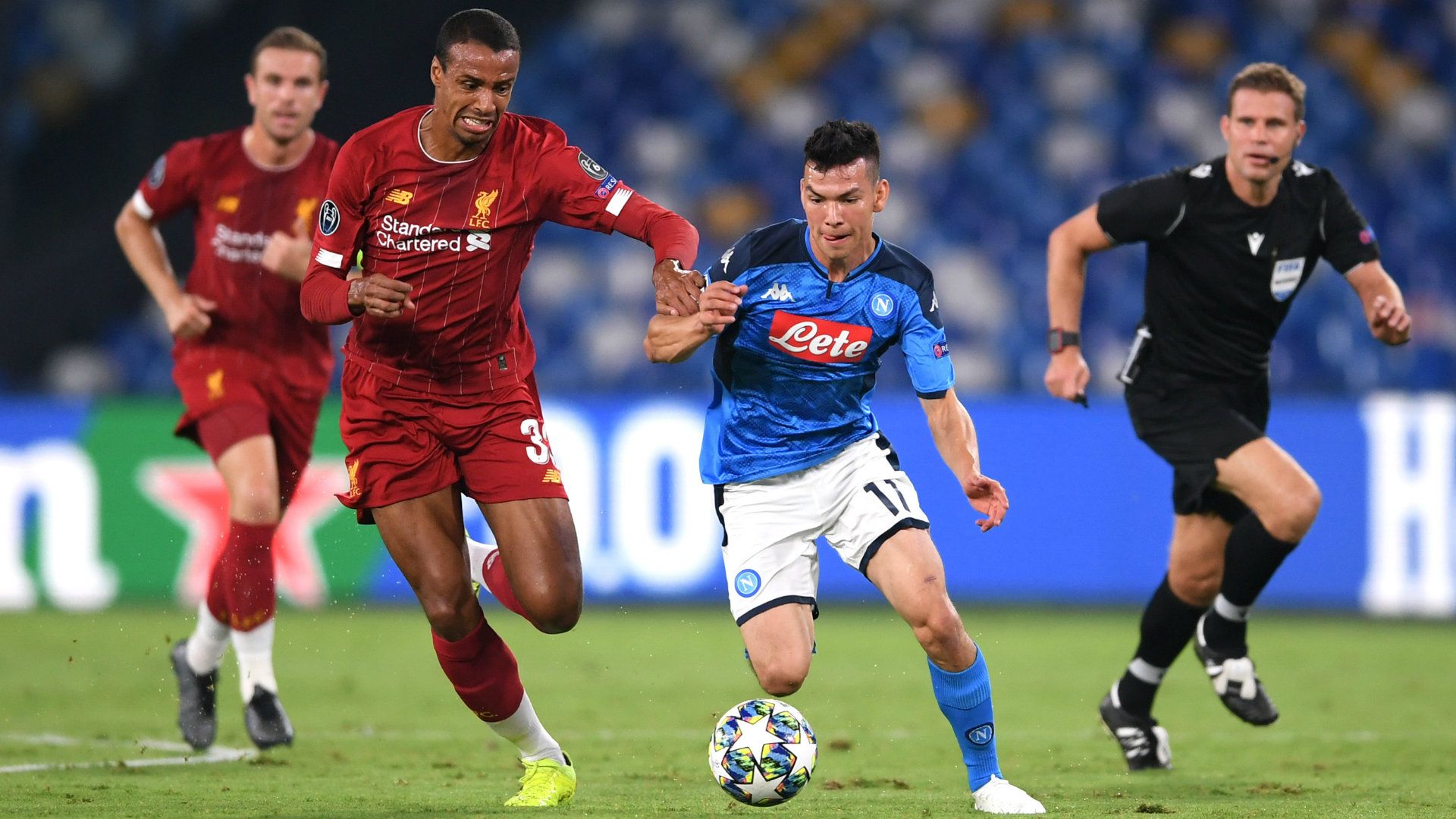 Hirving Lozano Joel Matip Napoli Liverpool 170919
