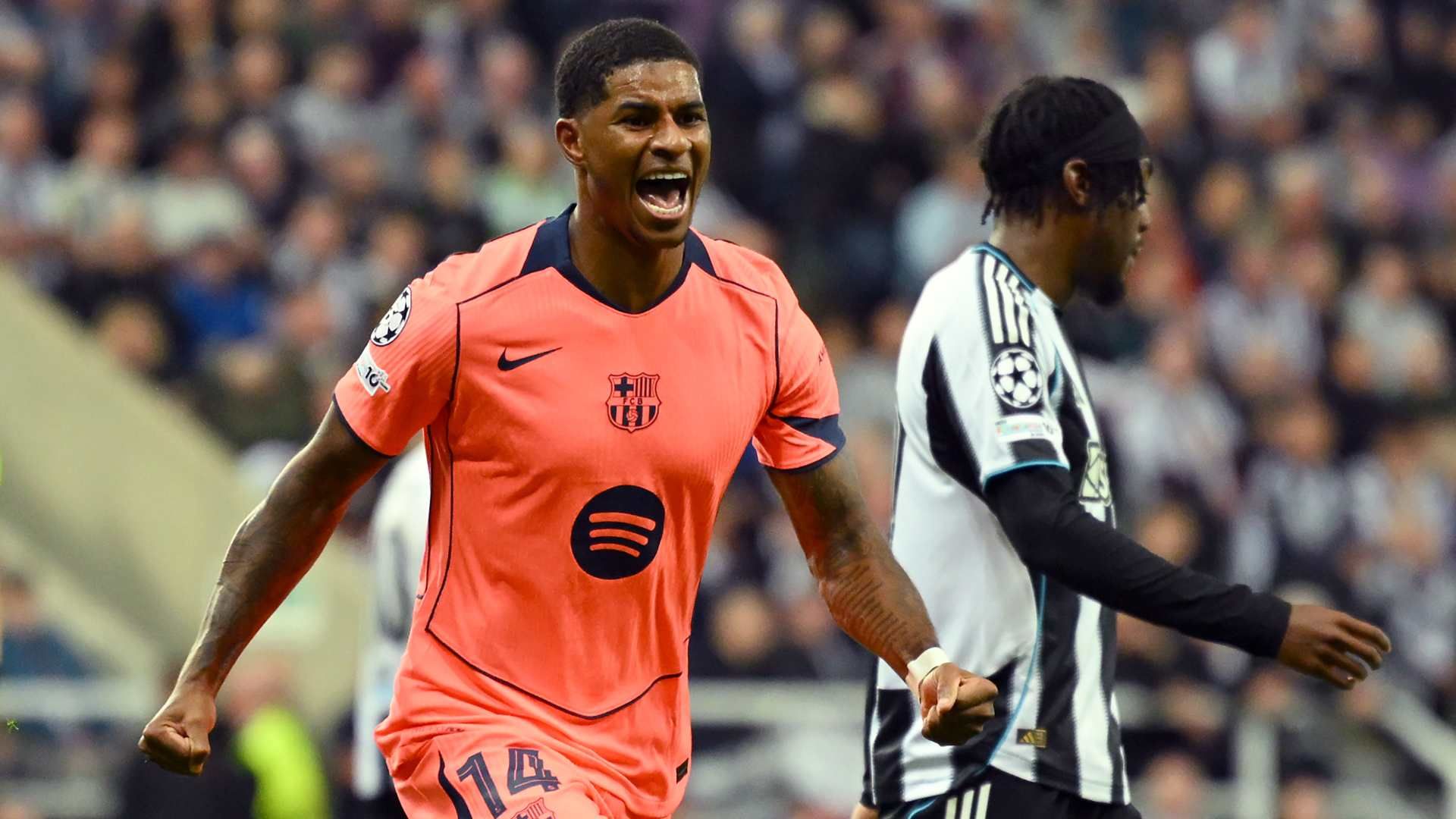 バルセロナFWラッシュフォード、母国イングランドで2得点の大