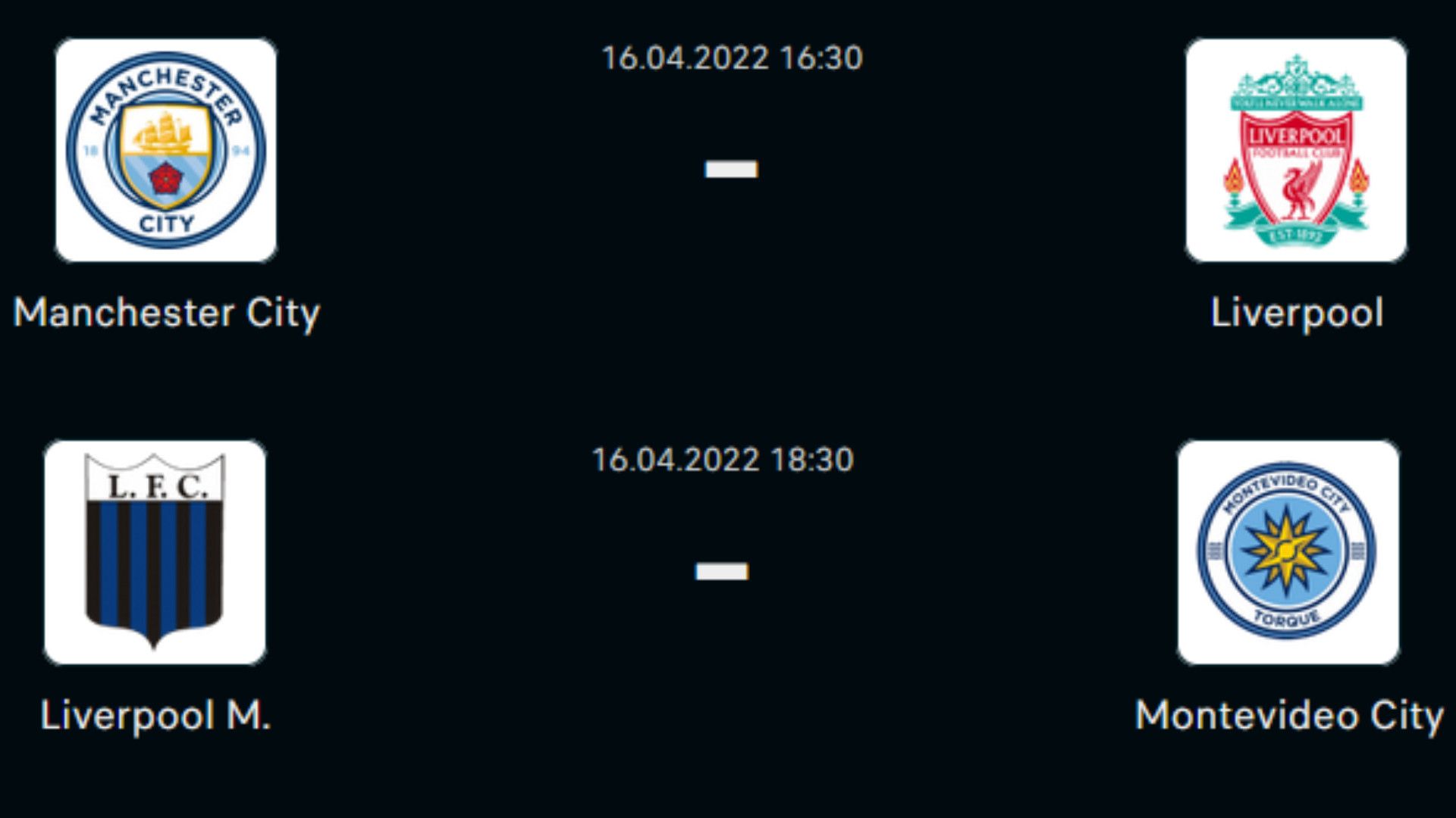 Manchester City Liverpool Montevideo