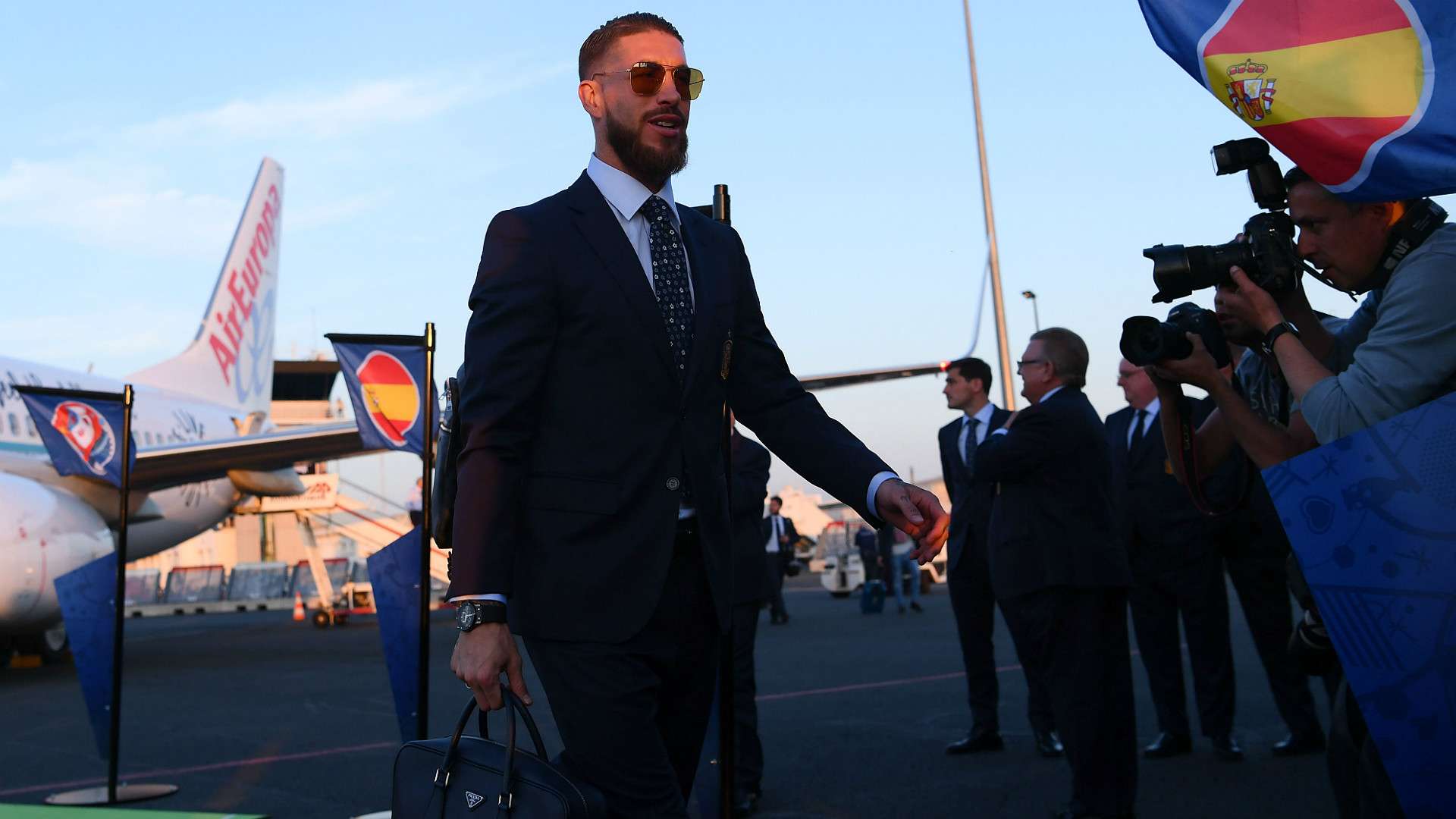 Serio Ramos Spain EURO 2016 Arrival