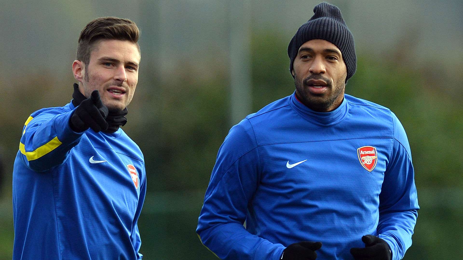Olivier Giroud Thierry Henry Arsenal 24112013