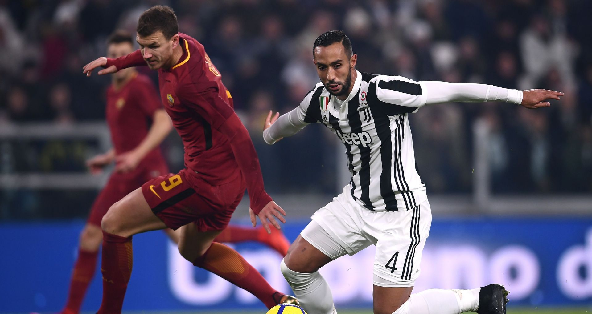 Edin Dzeko Medhi Benatia Juventus Roma Serie A