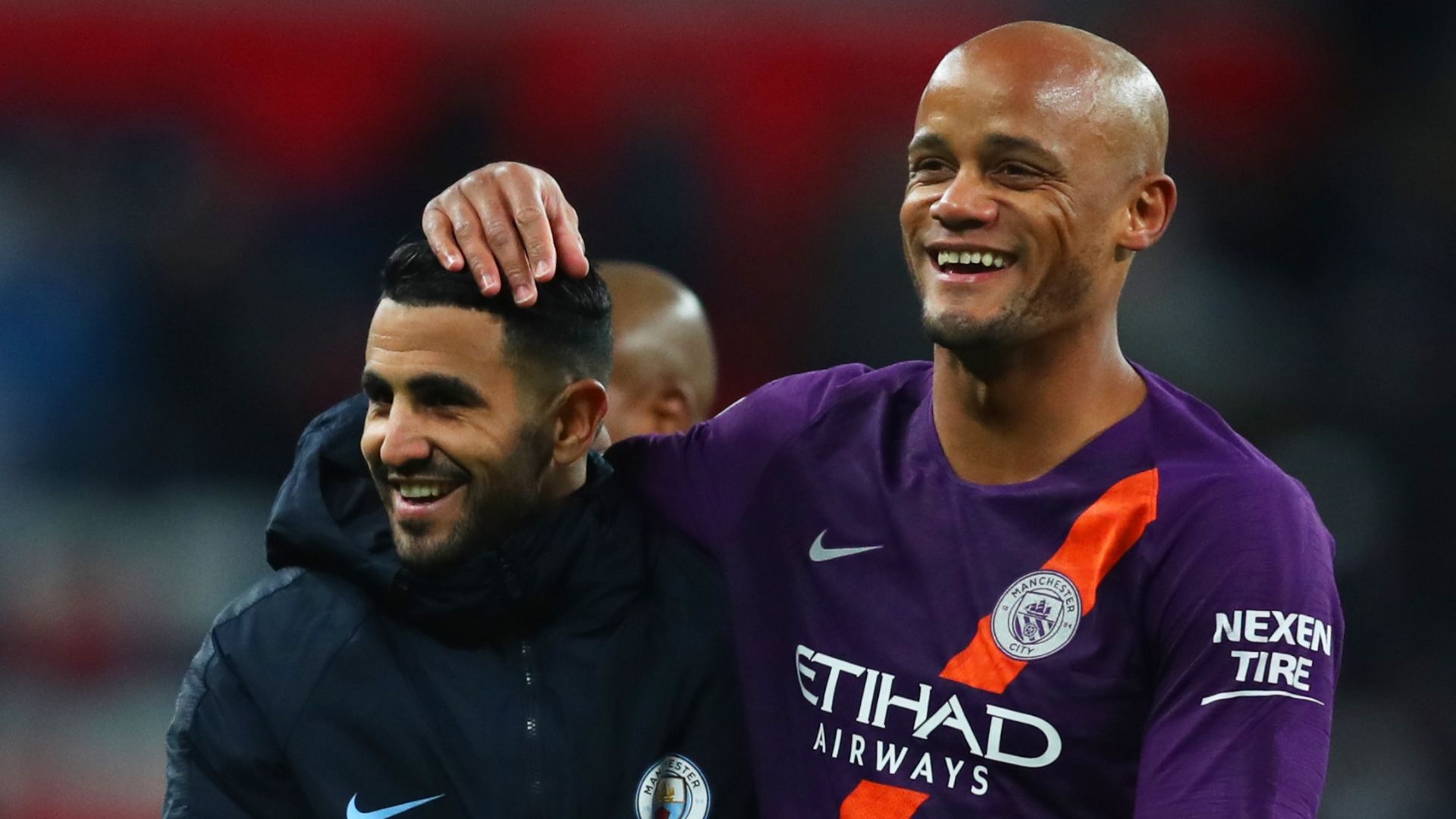 Riyad Mahrez, Vincent Kompany, Man City