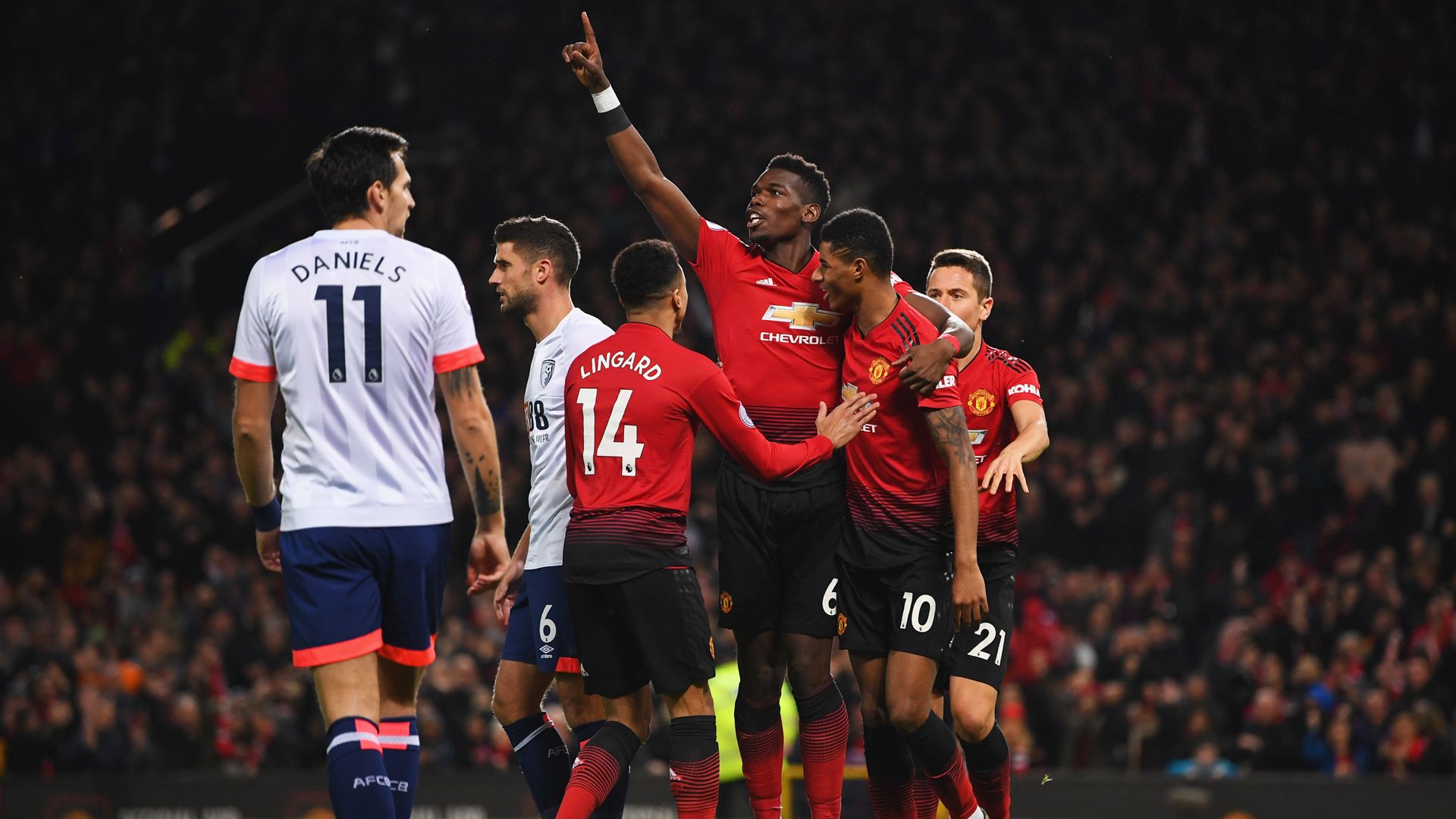 Manchester United Bournemouth Paul Pogba 30122018
