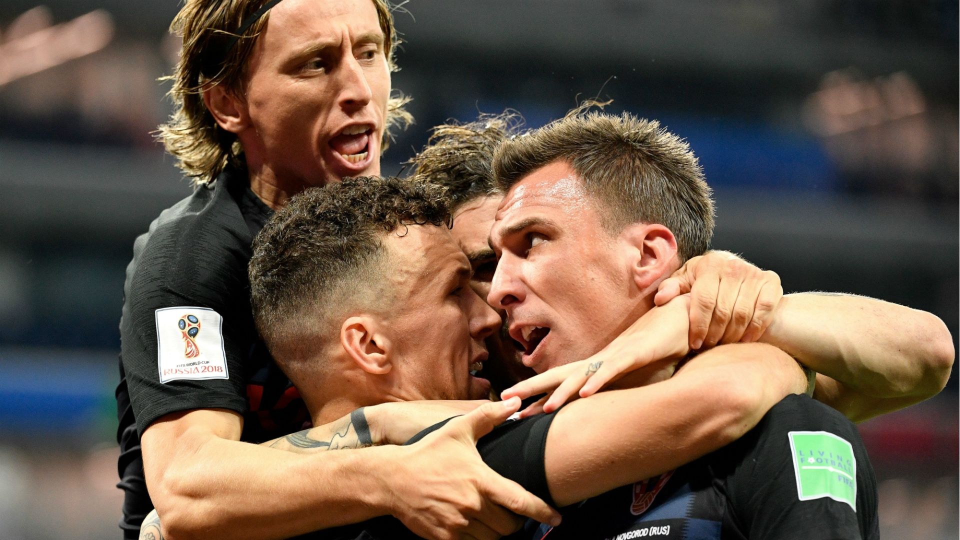 Modric Perisic Mandzukic Croatia Denmark World Cup 01072018