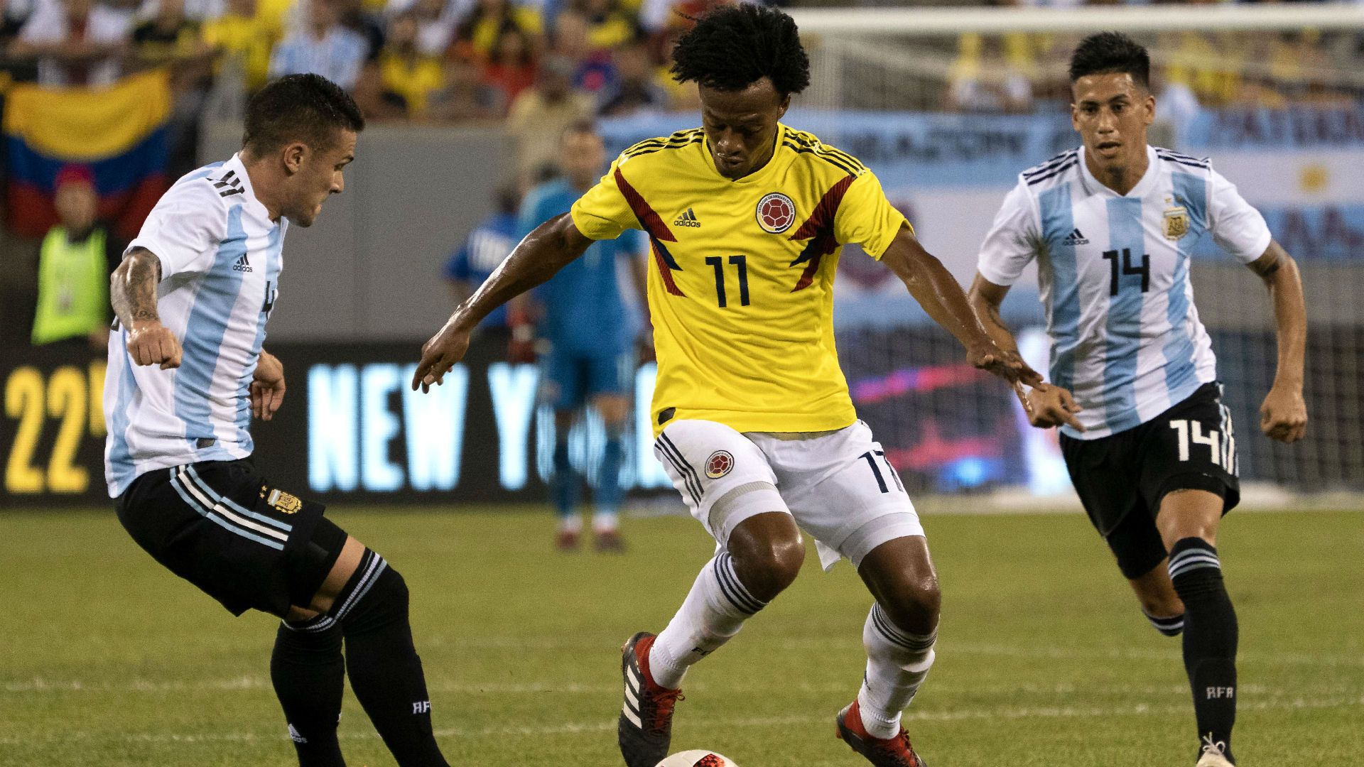 Fabricio Bustos Cuadrado Maxi Meza Argentina Colombia Amistoso Internacional 11092018