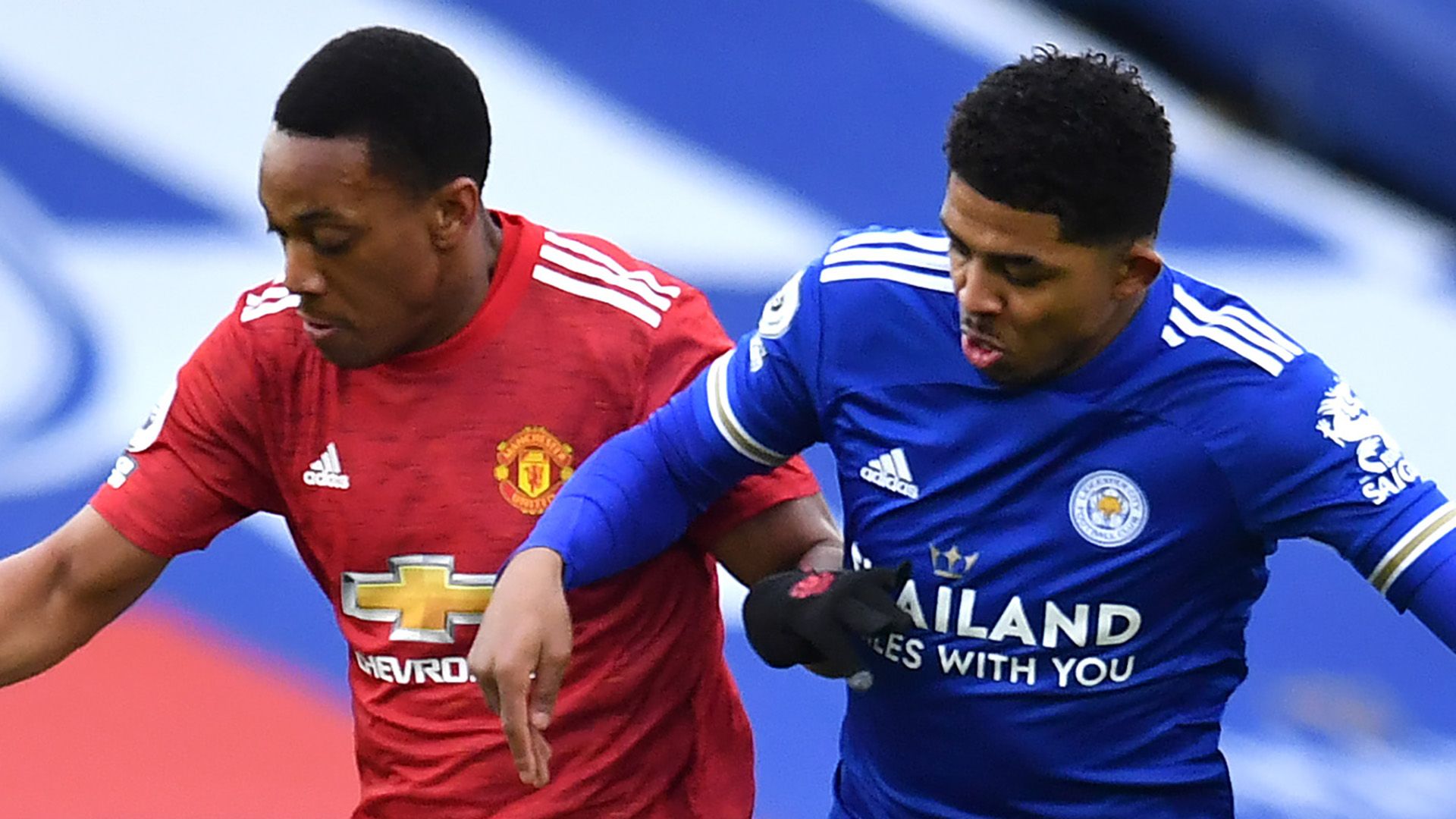 Anthony Martial Wesley Fofana Man Utd Leicester 2020-21