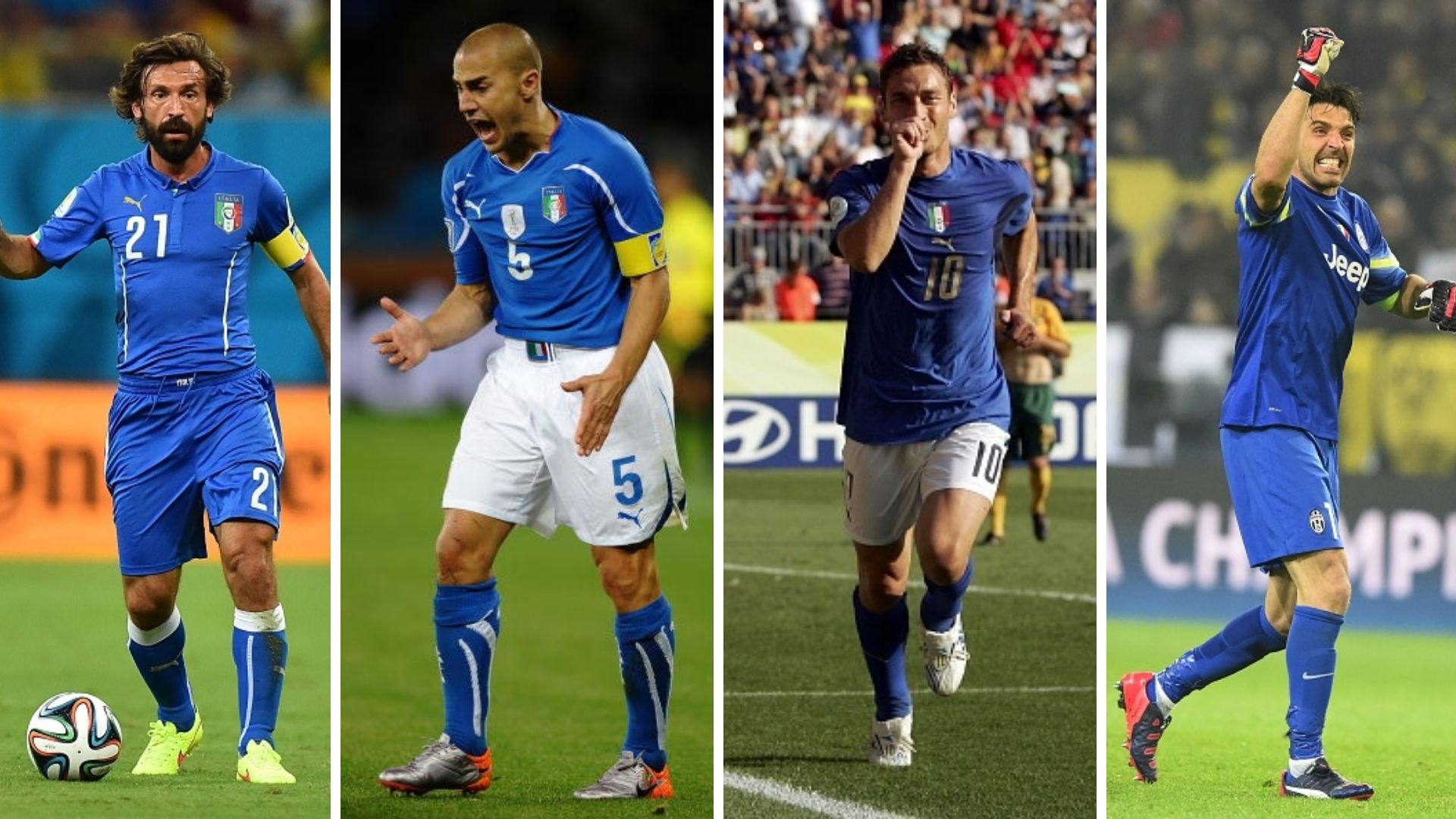 Andrea Pirlo & Fabio Cannavaro & Francesco Totti & Gianluigi Buffon 