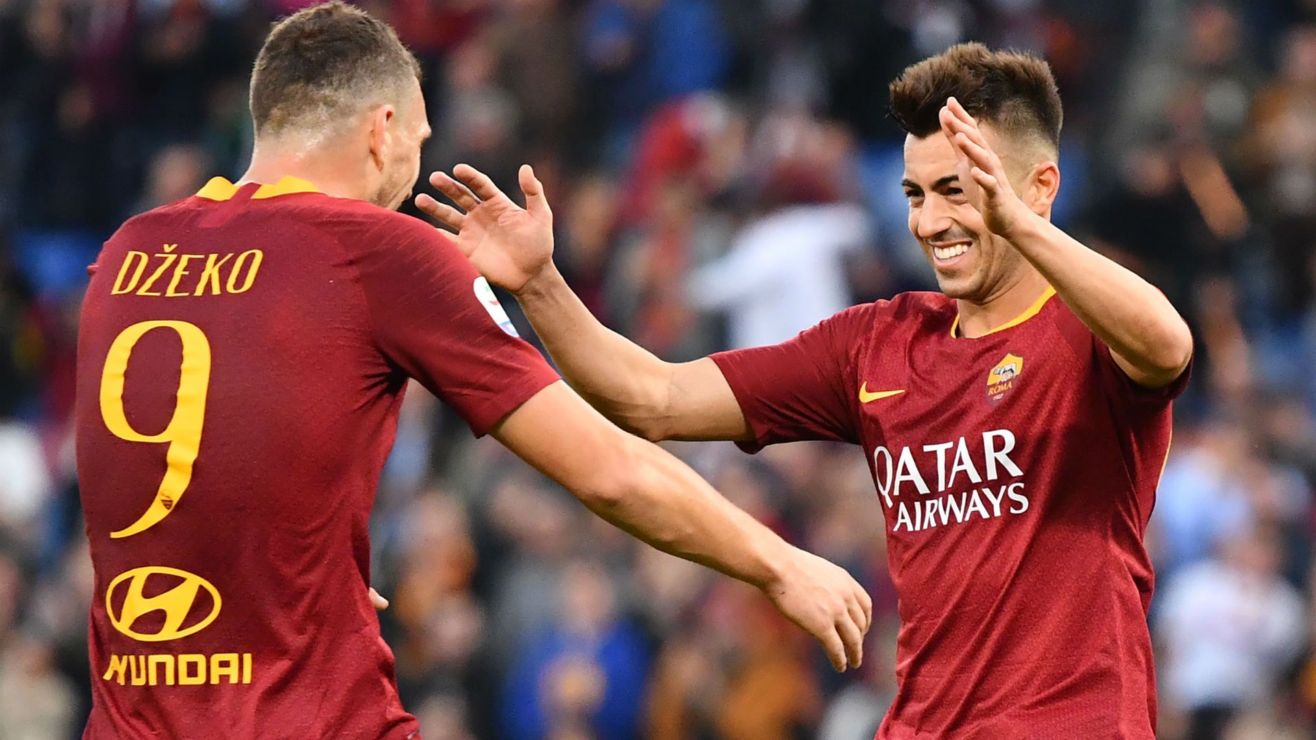 Dzeko El Shaarawy Roma Serie A