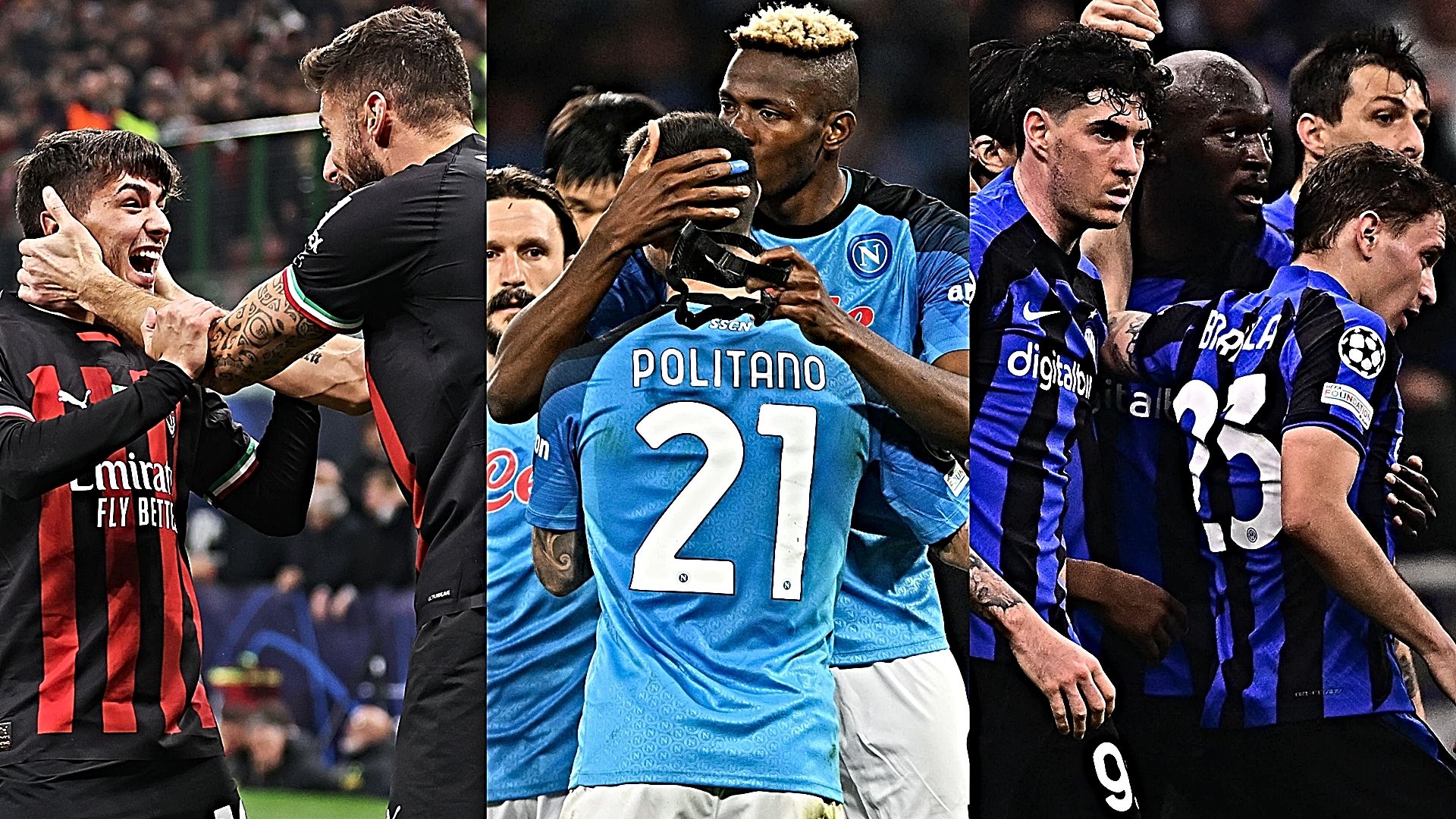 Mix Milan Napoli Inter Champions League