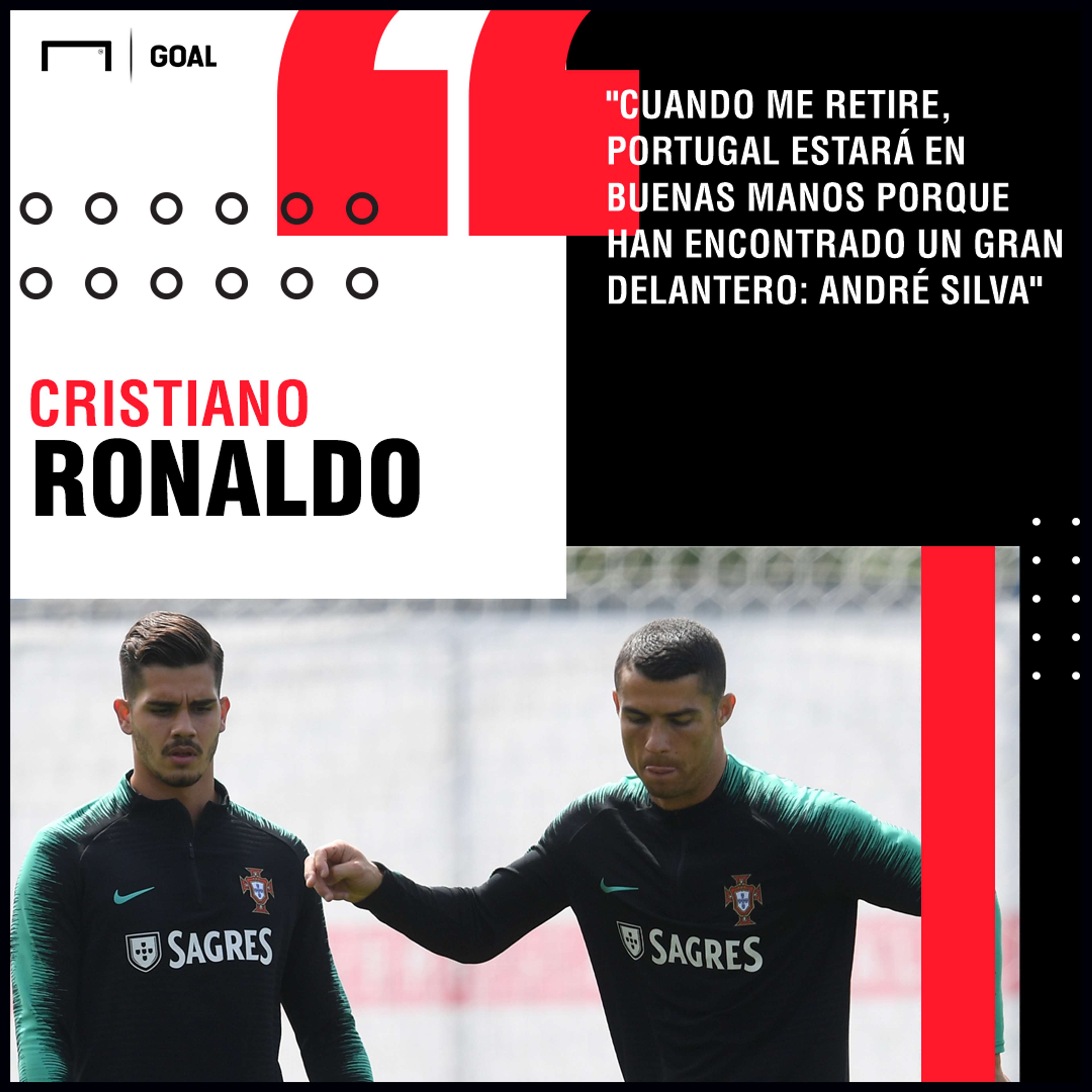 Cristiano Ronaldo sobre André Silva