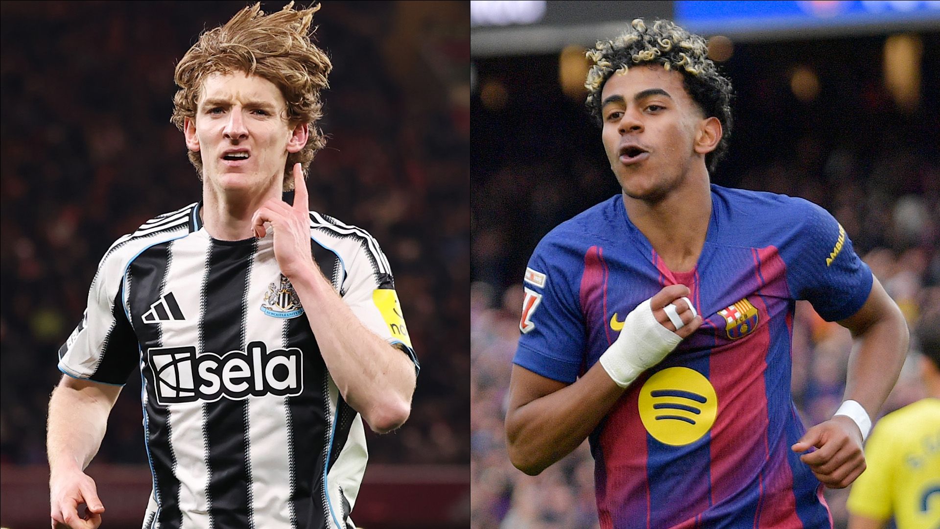 Anthony Gordon Newcastle Lamine Yamal Barcelona