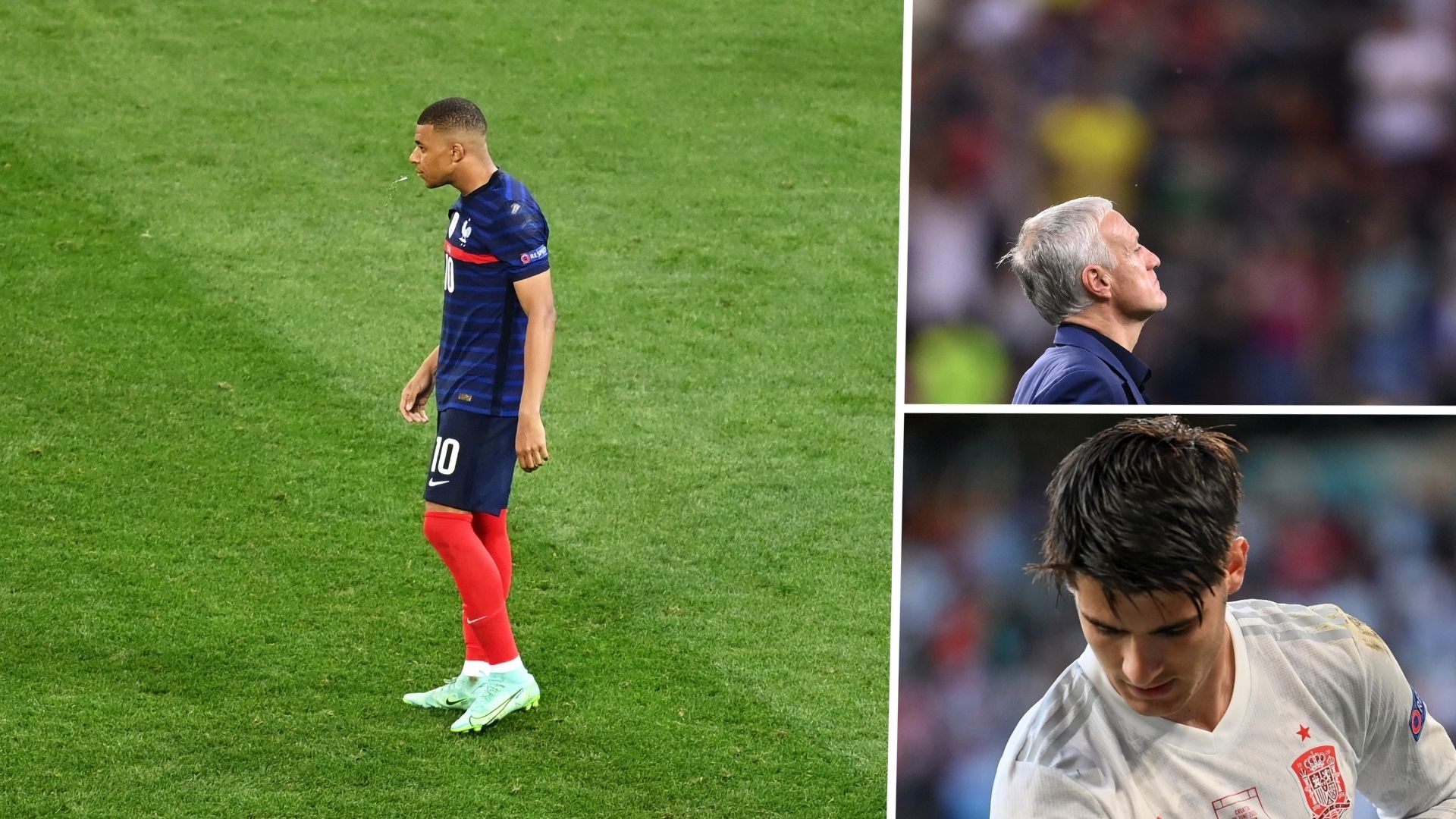 Deschamps, Mbappe, Morata