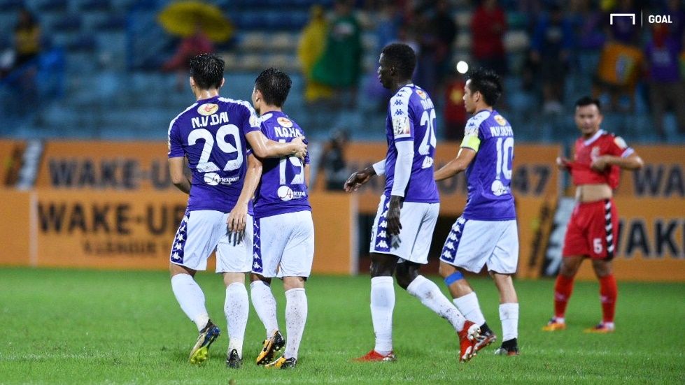 Ngan Van Dai - Pape Omar Faye - Nguyen Quang Hai Ha Noi FC vs Binh Duong Round 19 V.League 2019