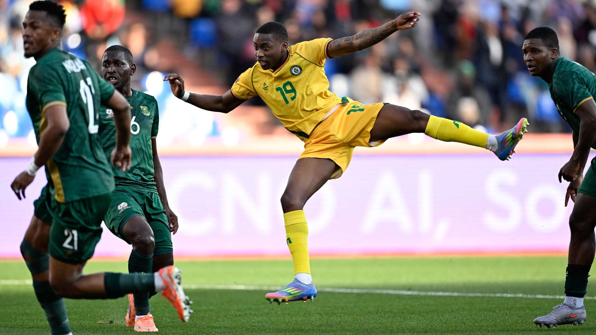 Aubrey Modiba and Mbekezeli Mbokazi, Bafana Bafana vs Zimbabwe