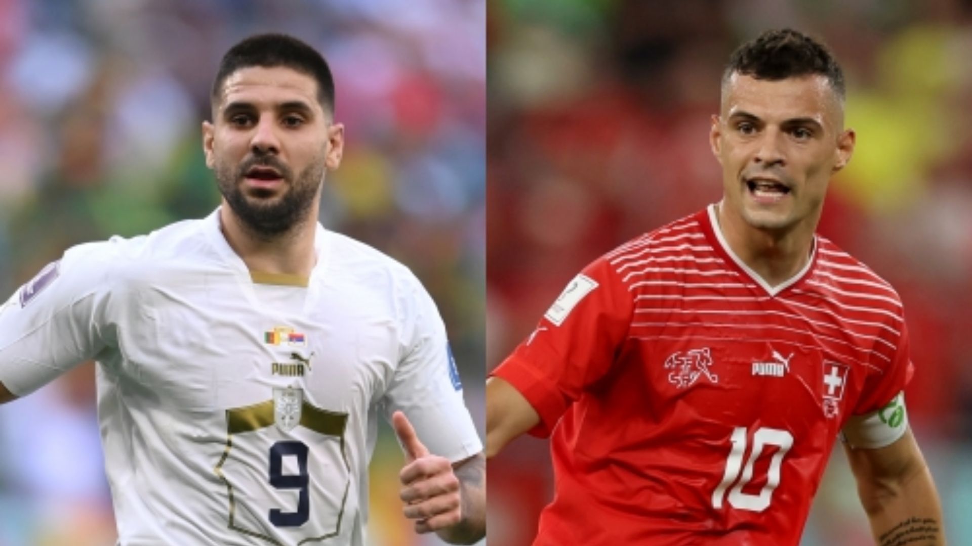 Aleksandar Mitrovic Serbia Granit Xhaka Switzerland