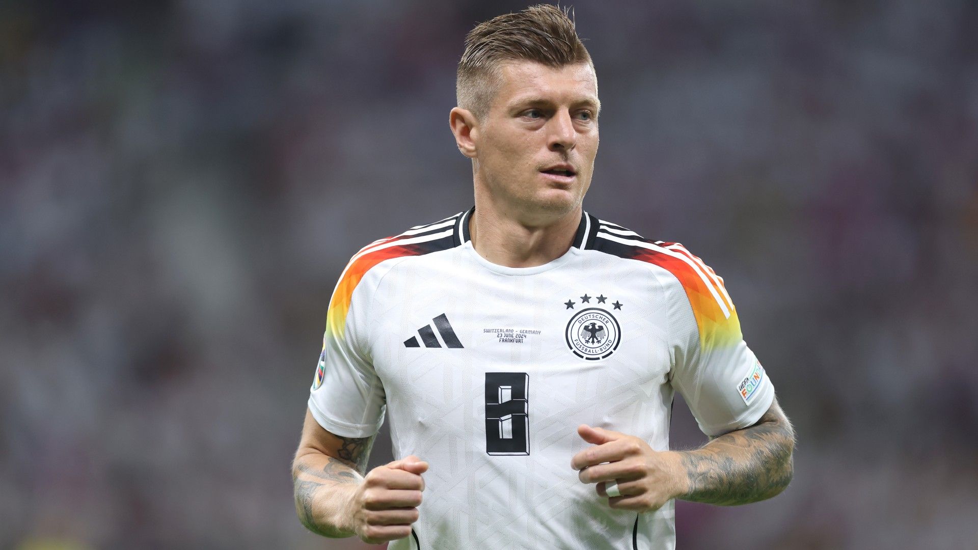 Toni Kroos of Germany looks 