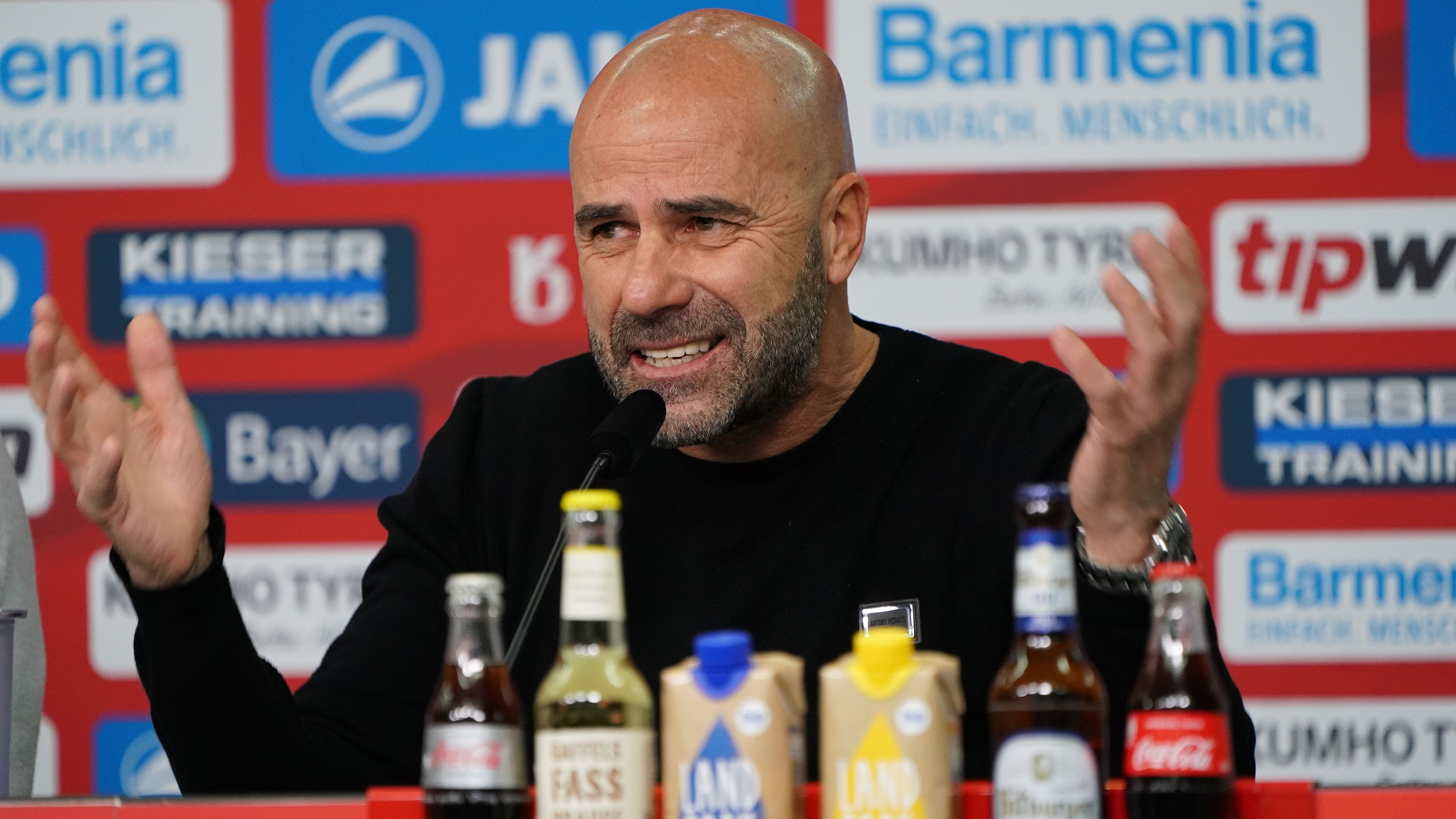 GERMANY ONLY Peter Bosz Bayer Leverkusen