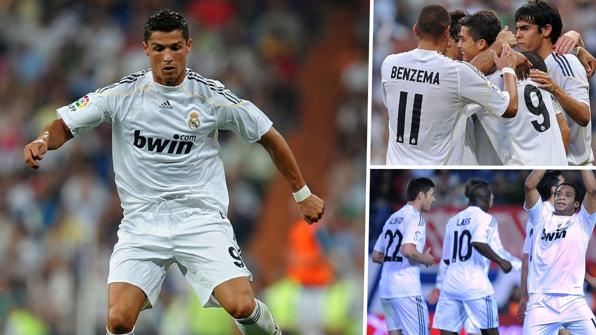 los compañeros de cristiano ronaldo en su debut con el real madrid