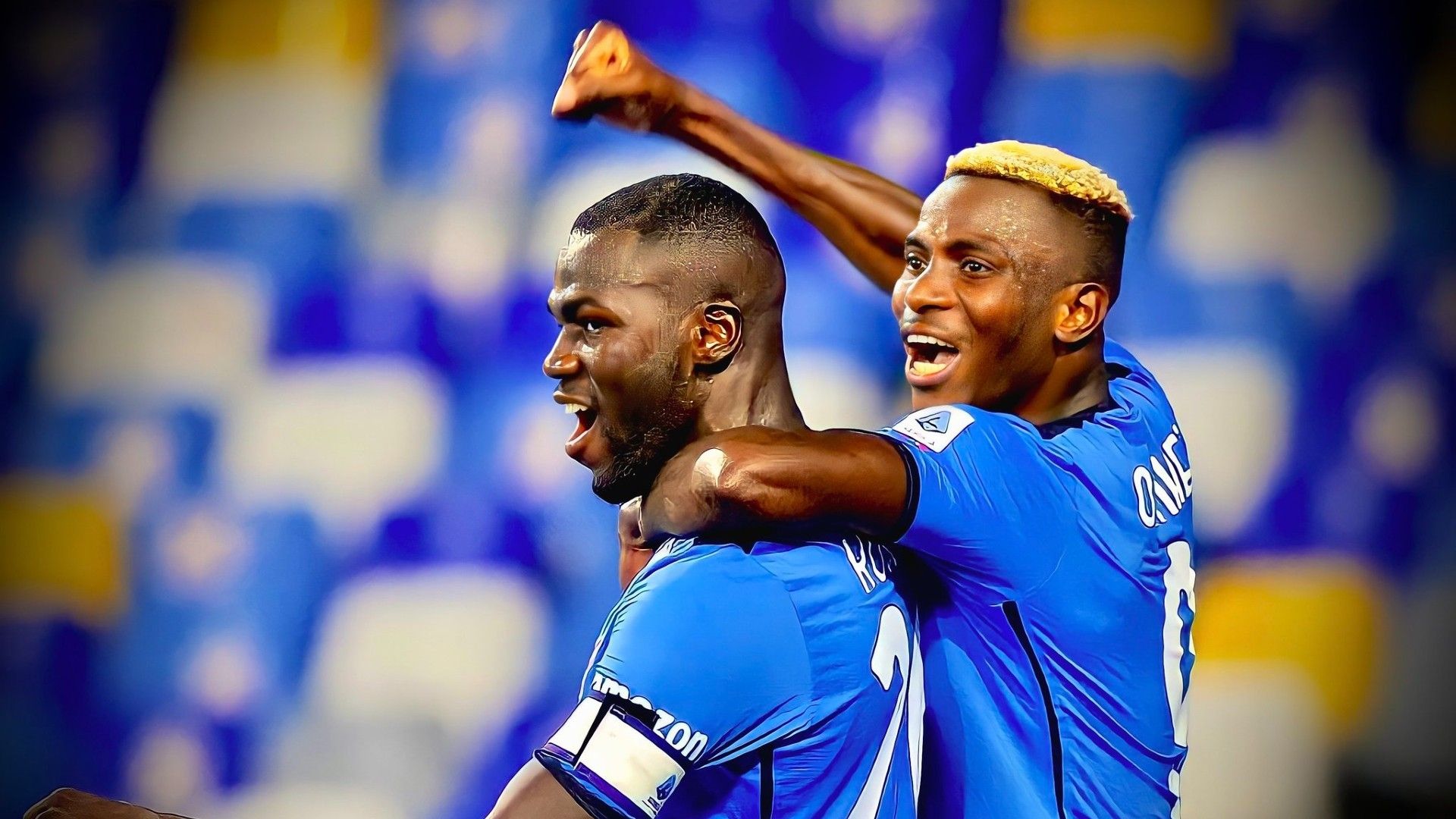 Kalidou Koulibaly & Victor Osimhen of Napoli and Nigeria.