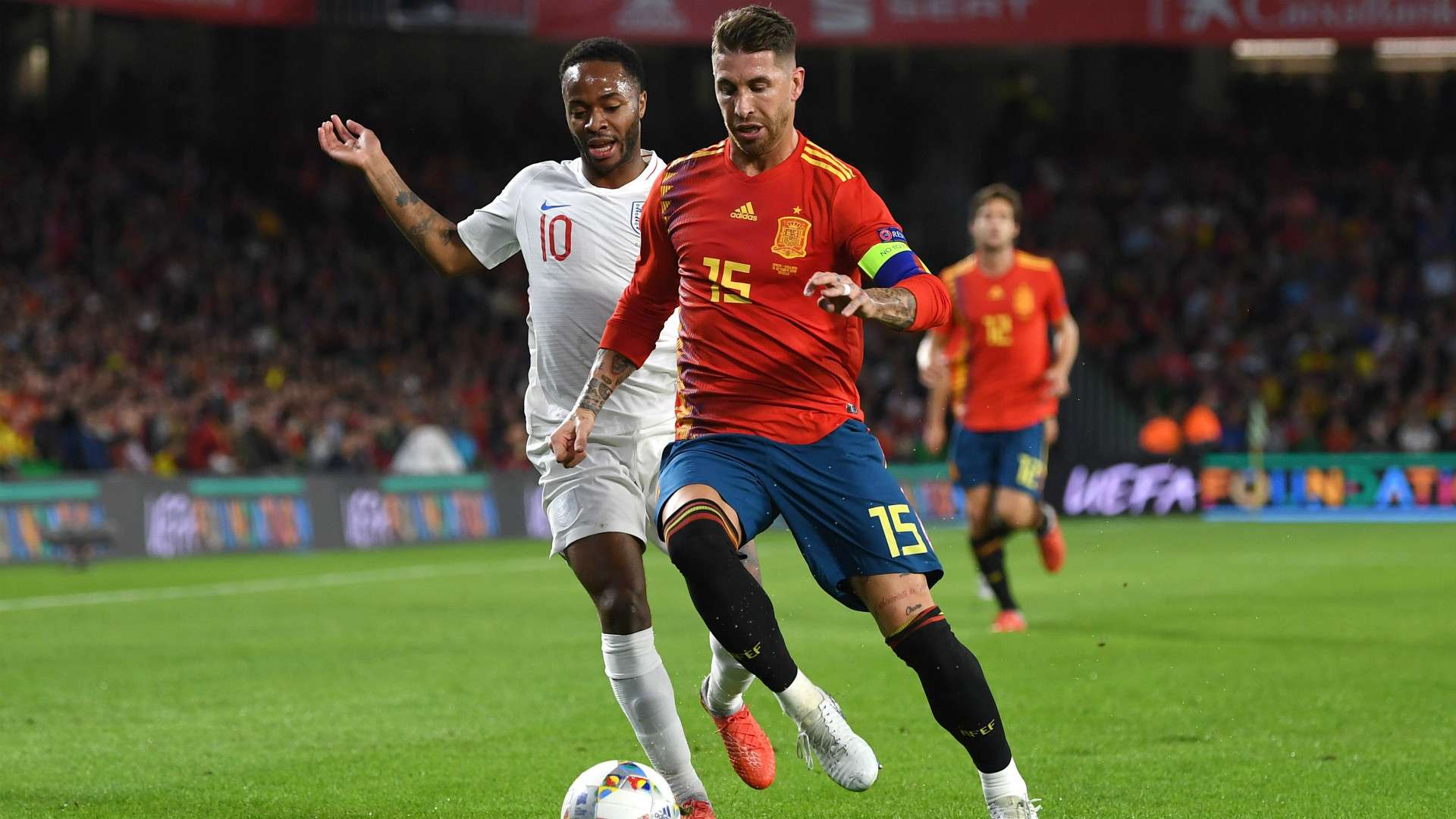 Sergio Ramos Raheem Sterling Spain England 15102018