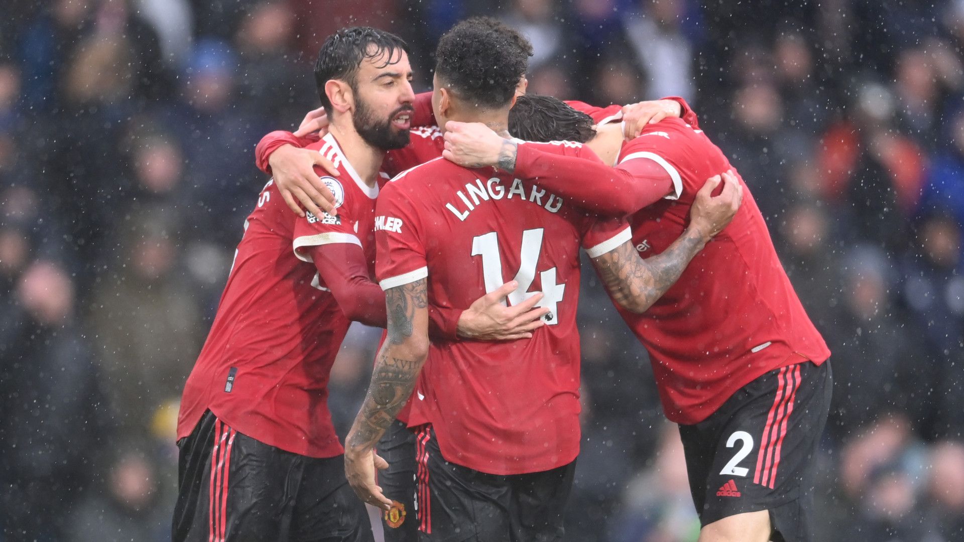 Manchester United celebrating