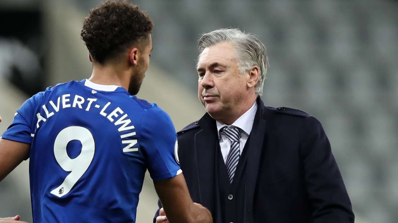 Dominic Calvert-Lewin Carlo Ancelotti Everton