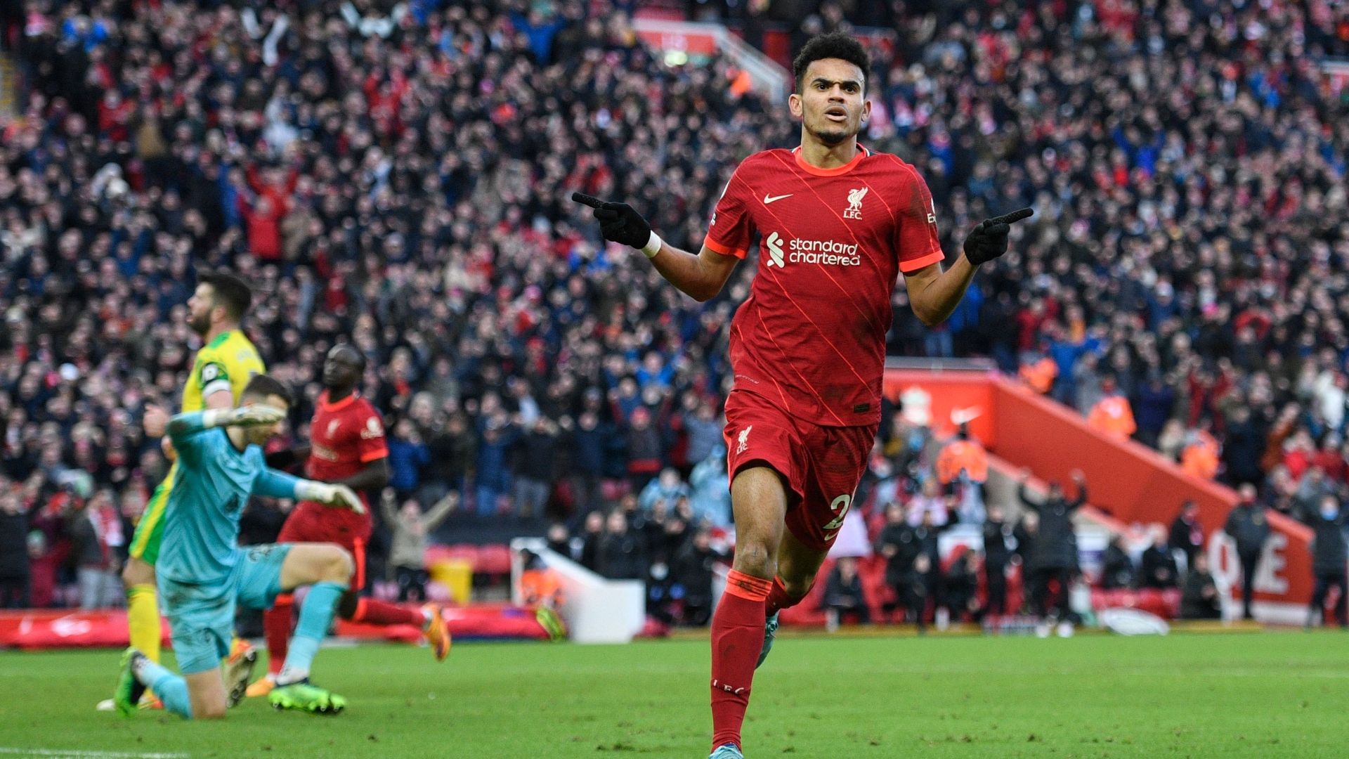 Luis Díaz Liverpool vs Norwich Premier League