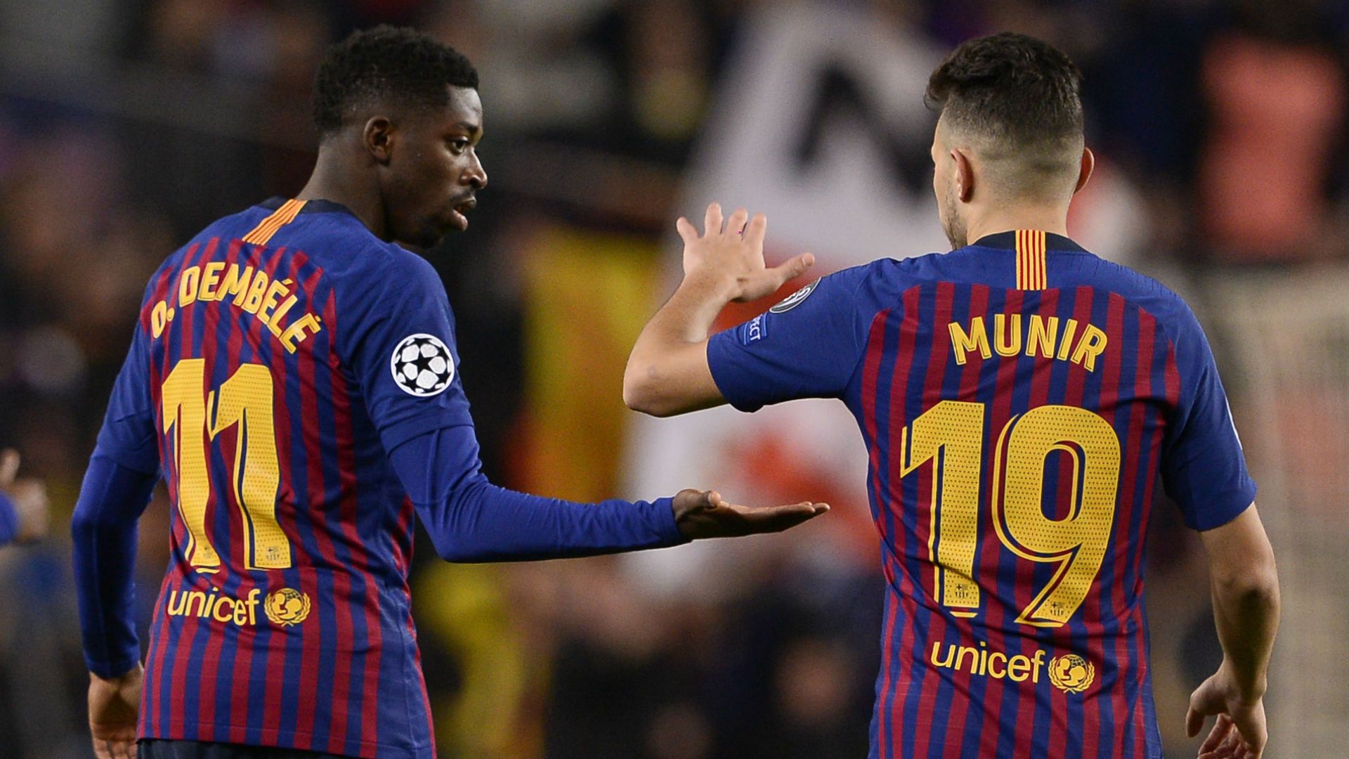 Ousmane Dembele Munir Barcelona Tottenham 111218