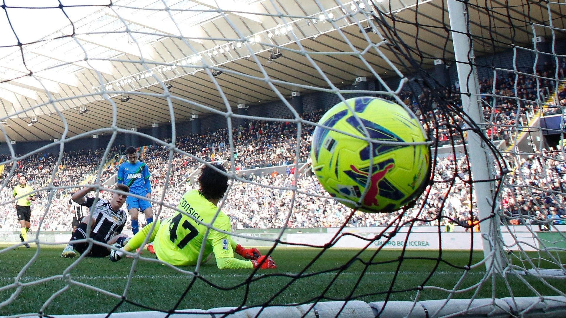 Bijol goal Udinese Sassuolo