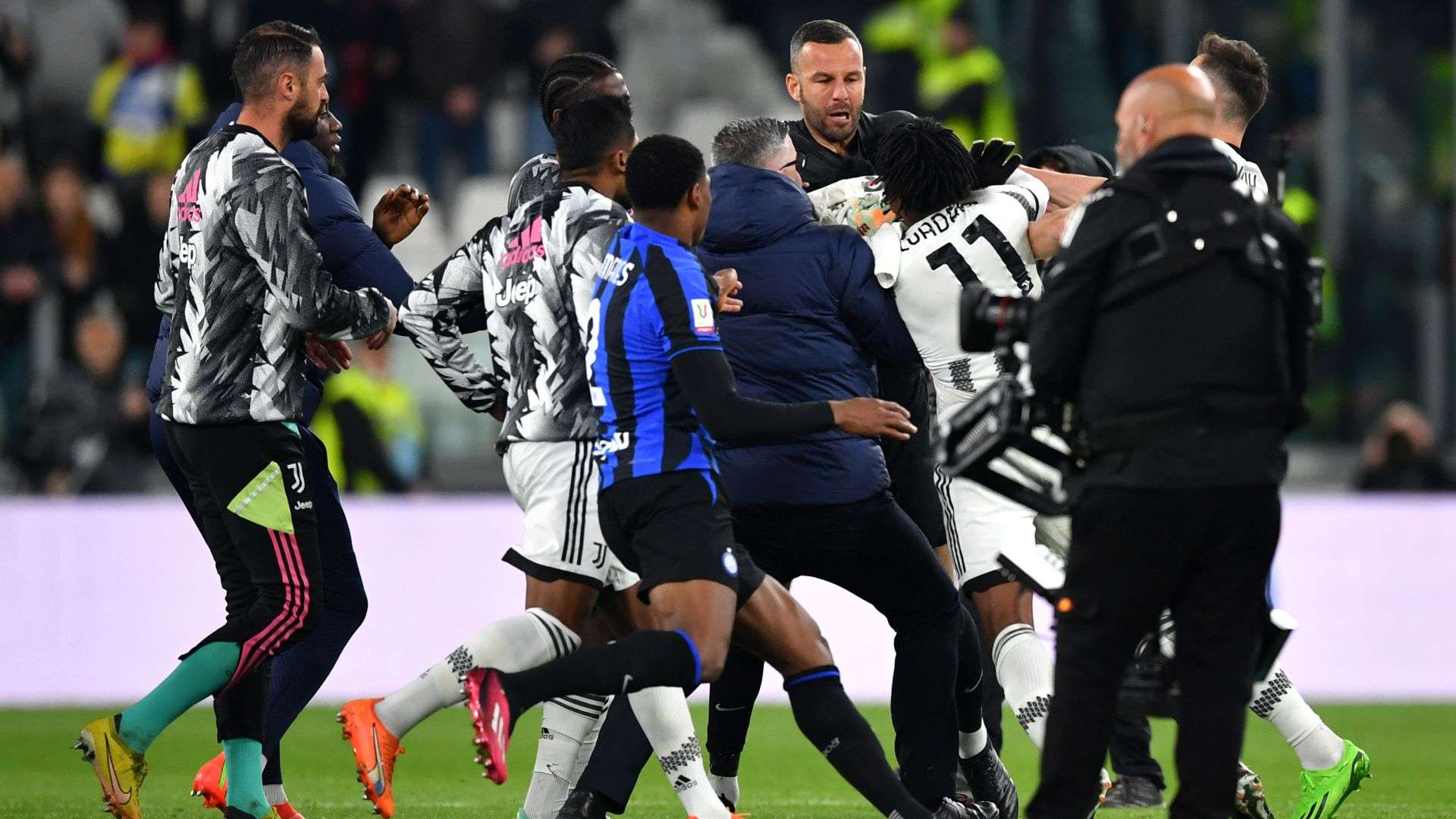 Juan Cuadrado Samir Handanovic Juventus Inter Coppa Italia