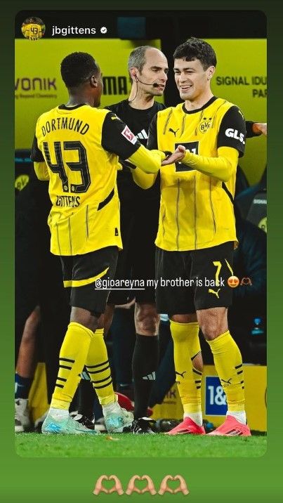 Gio Reyna Gittens comeback message