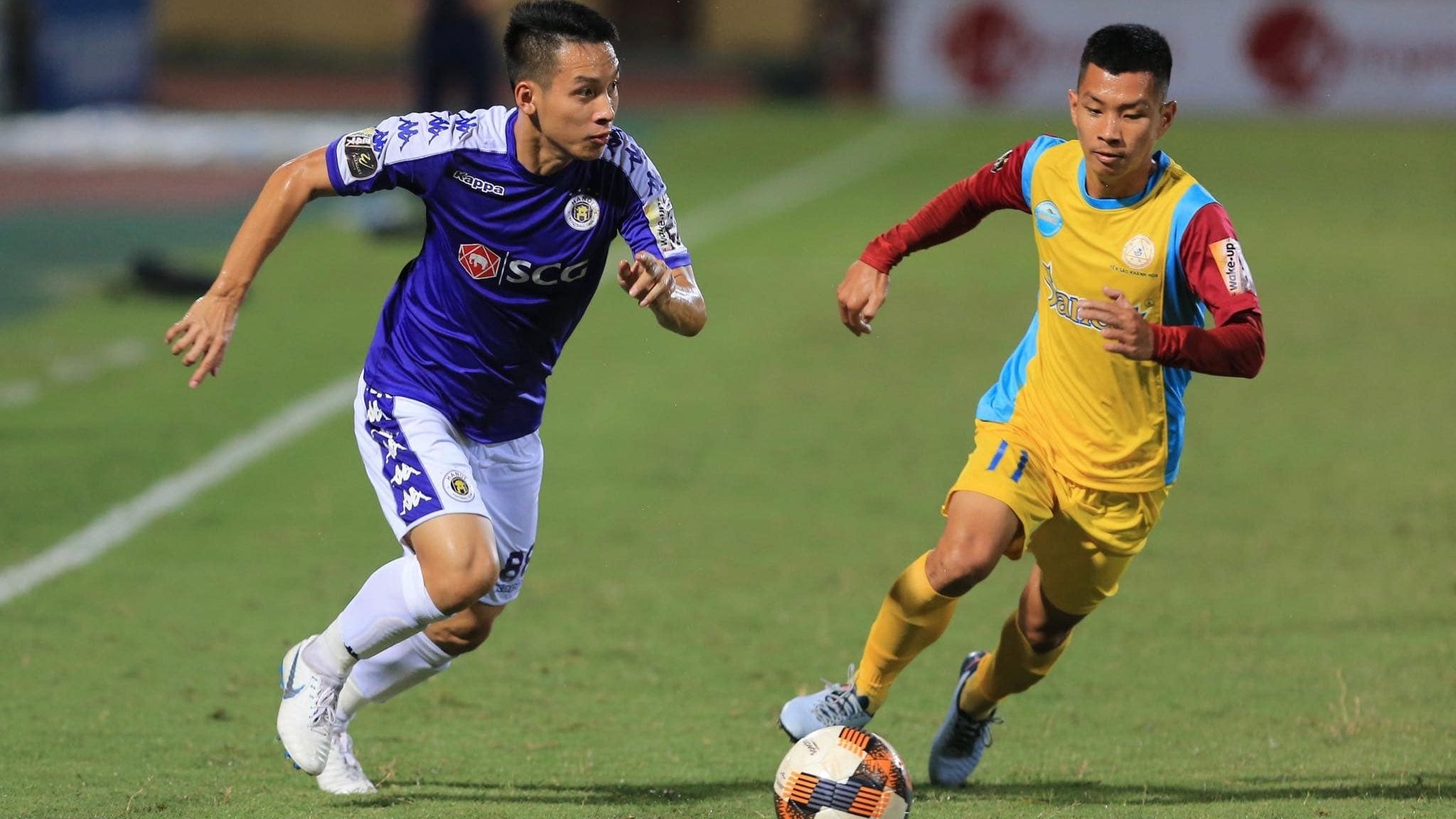 Do Hung Dung vs Pham Trum Tinh Ha Noi FC vs Sanna Khanh Hoa BVN Round 15 V.League 2019