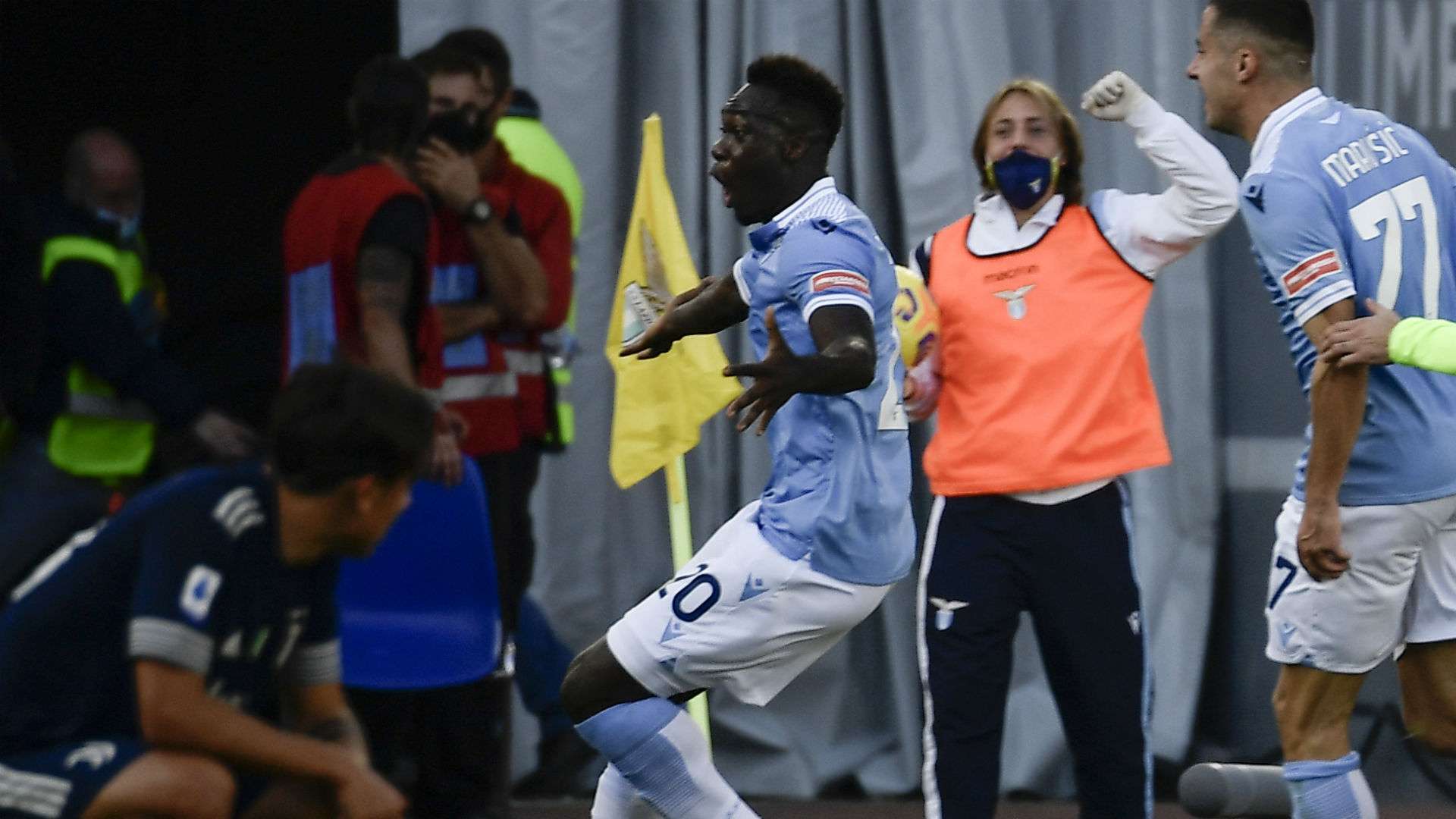 Caicedo celebrating Lazio Juventus