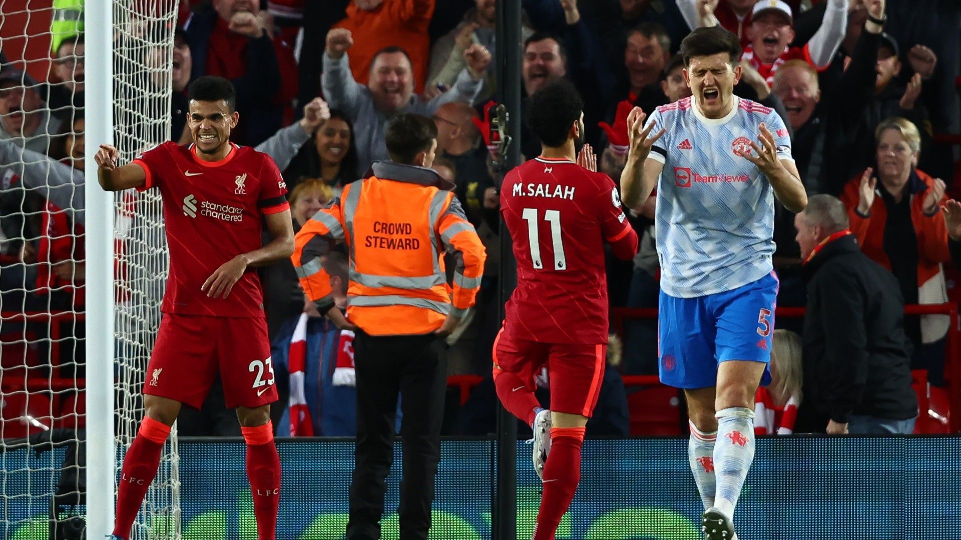 Diaz Salah Maguire Liverpool Man Utd 2022