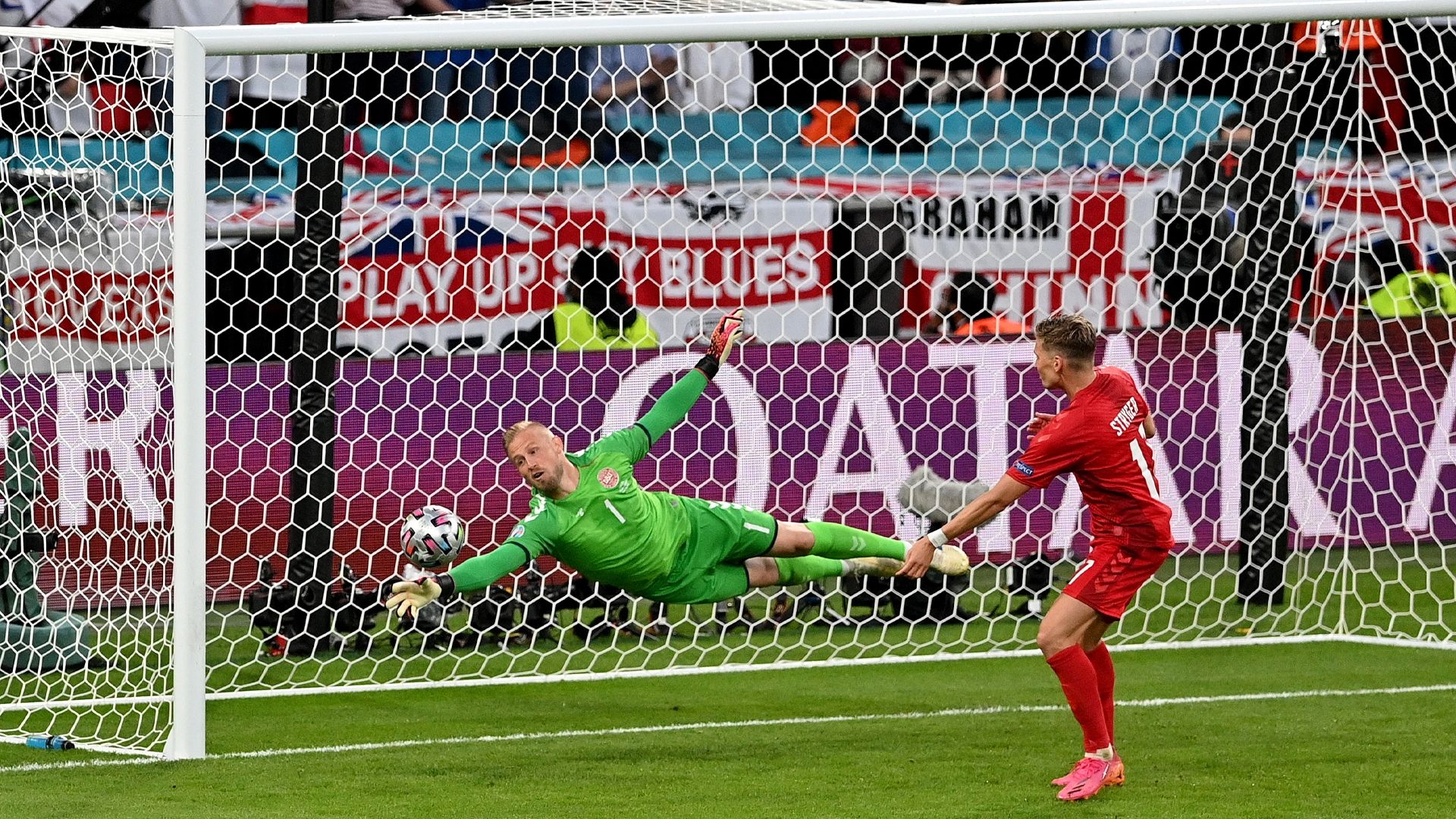 Kasper schmeichel Parade EM Halbfinale Dänemark Denmark England 2021