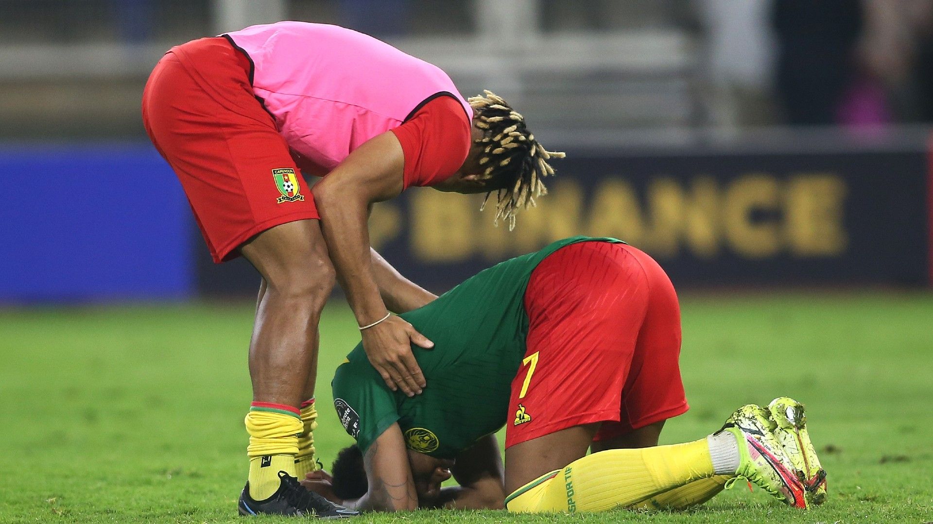 Clinton Mua Njie of Cameroon vs Egypt Afcon 2022