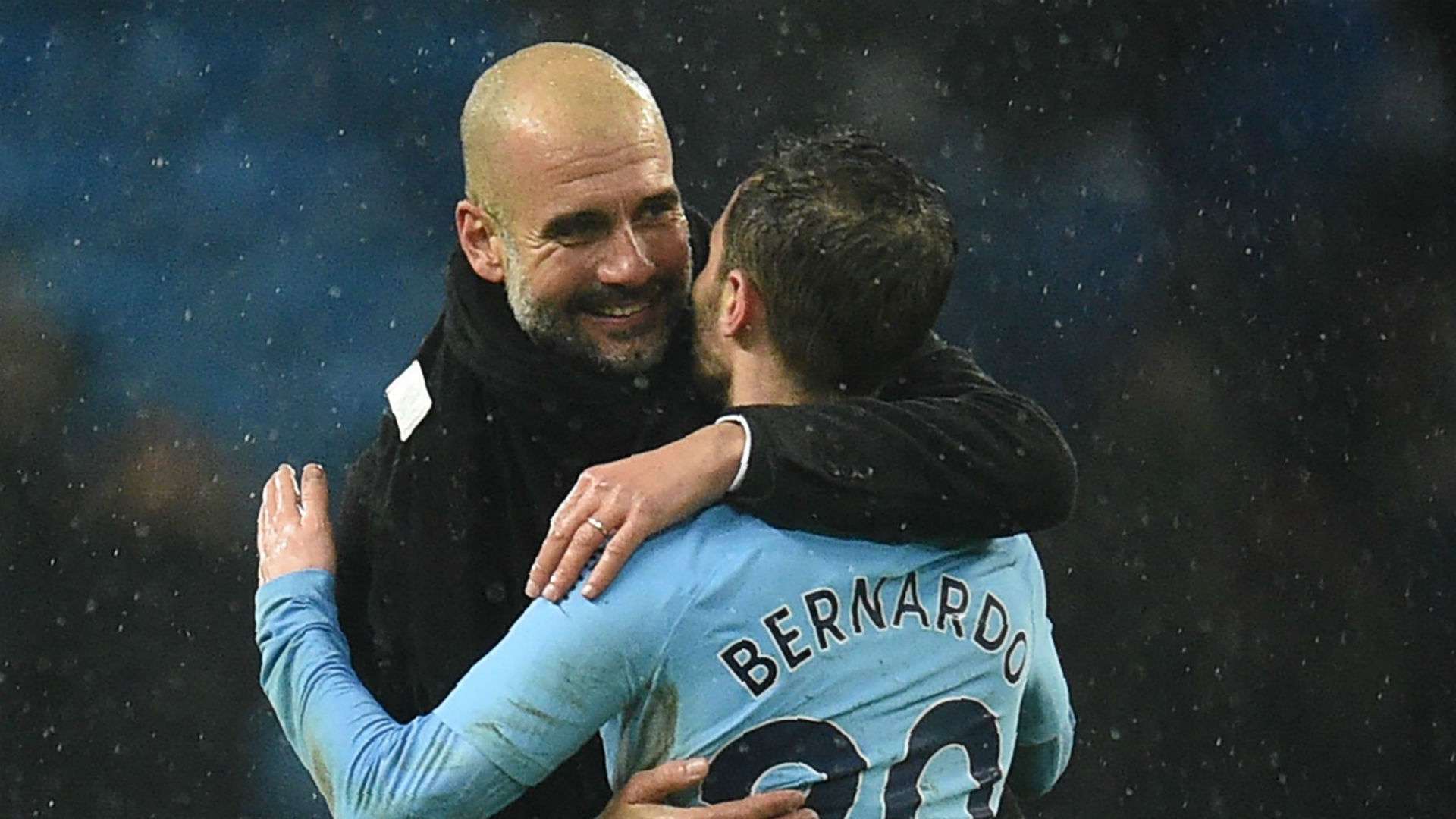 Pep Guardiola Bernardo Silva Manchester City