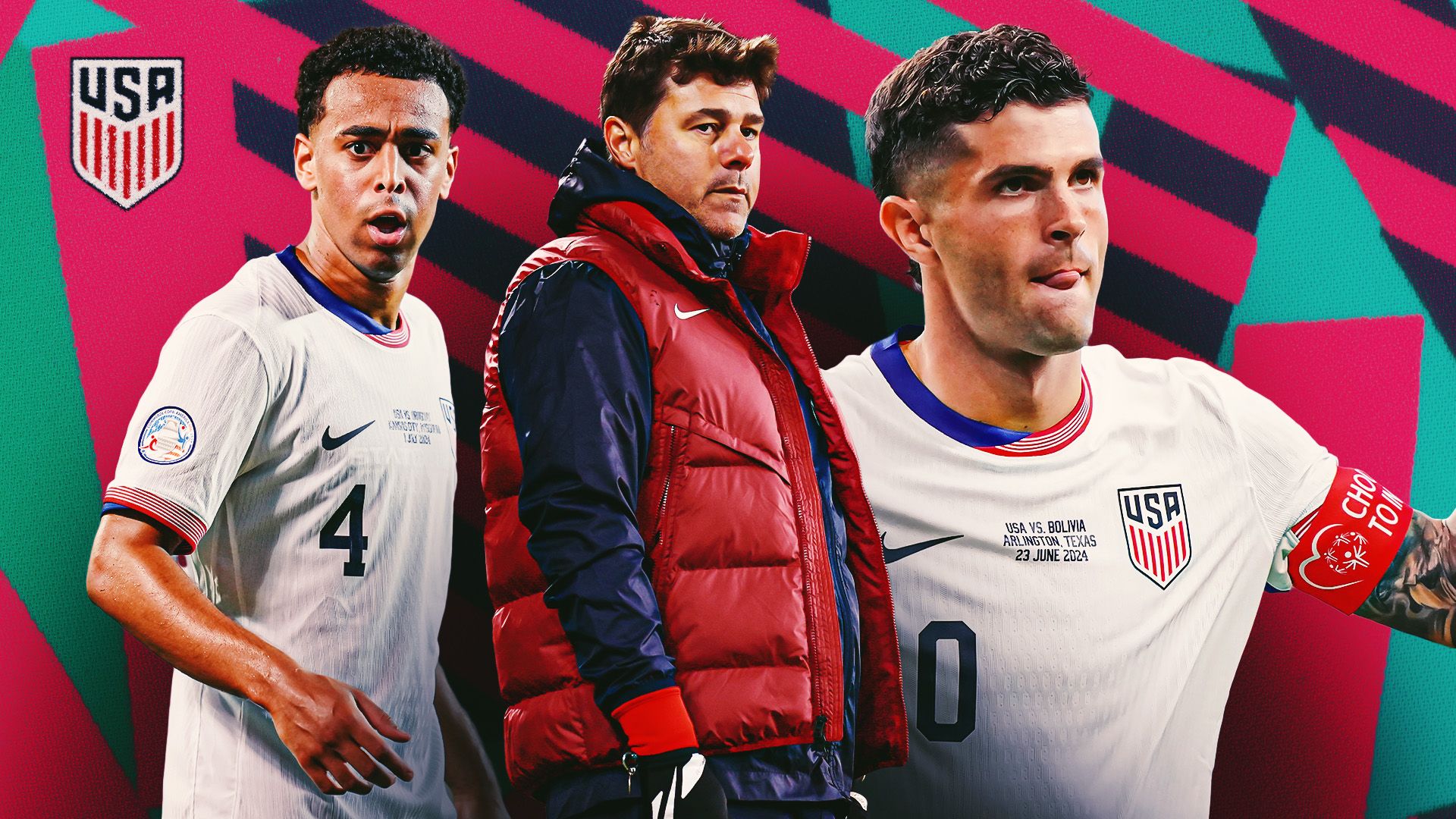 Mauricio Pochettino, Christian Pulisic, Tyler Adams